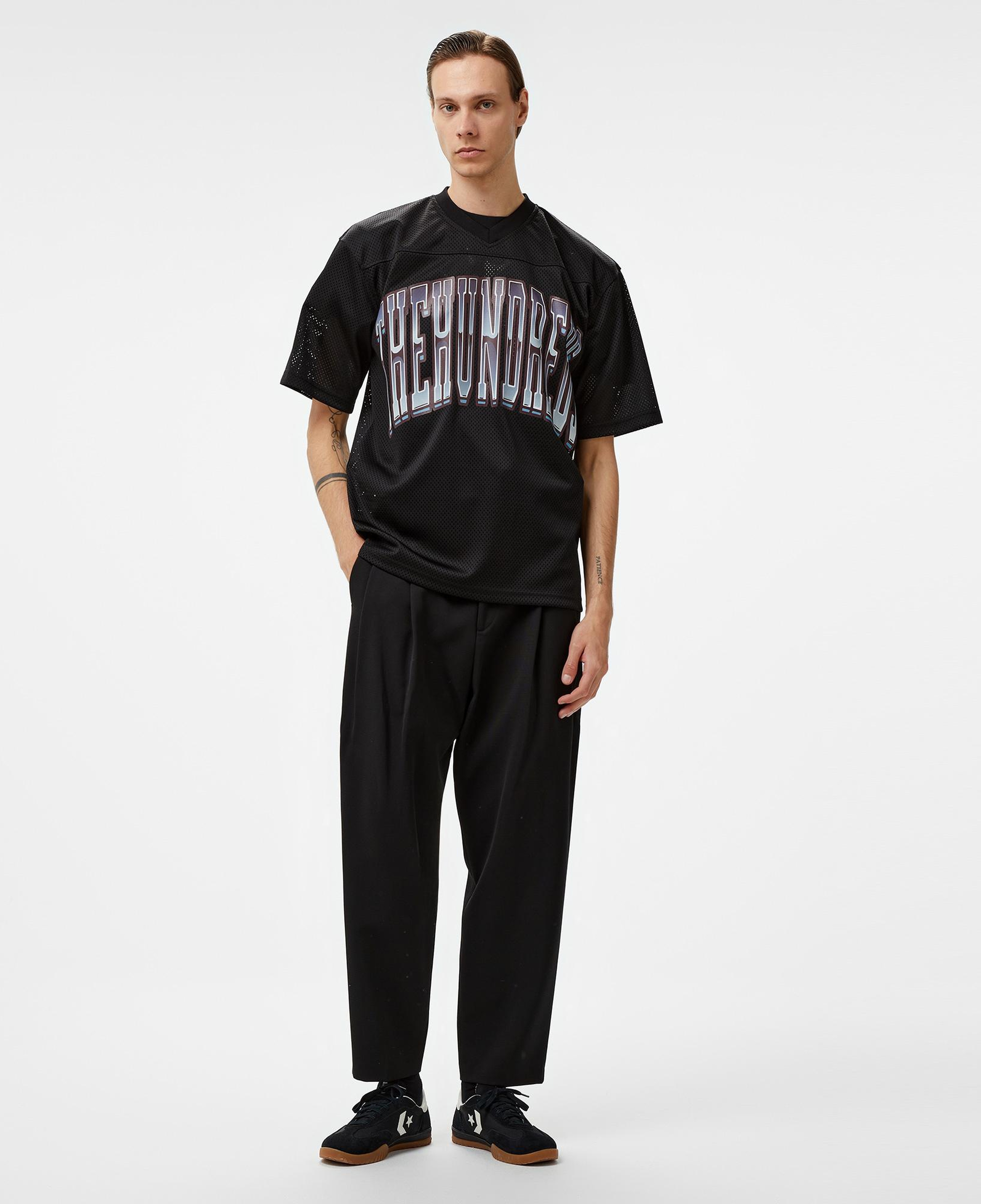 The Hundreds Division Football Jersey Erkek Siyah T-Shirt