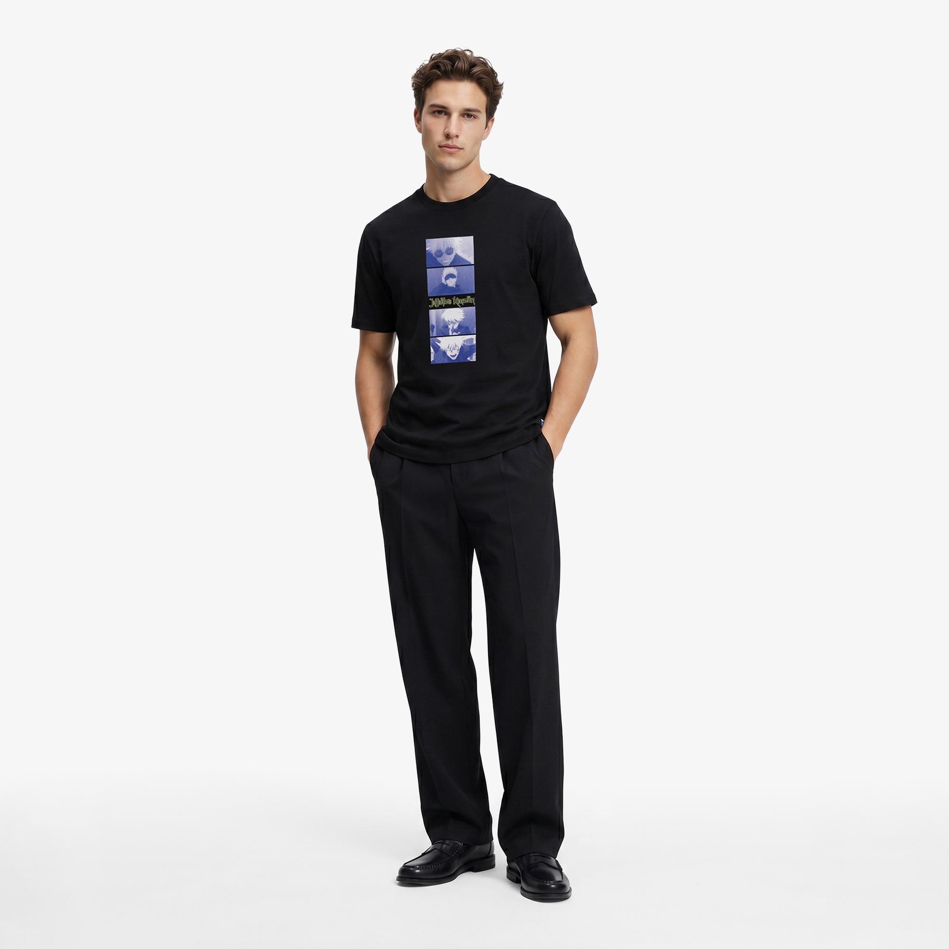 Hugo Nuley Jujutsu Erkek Siyah T-Shirt