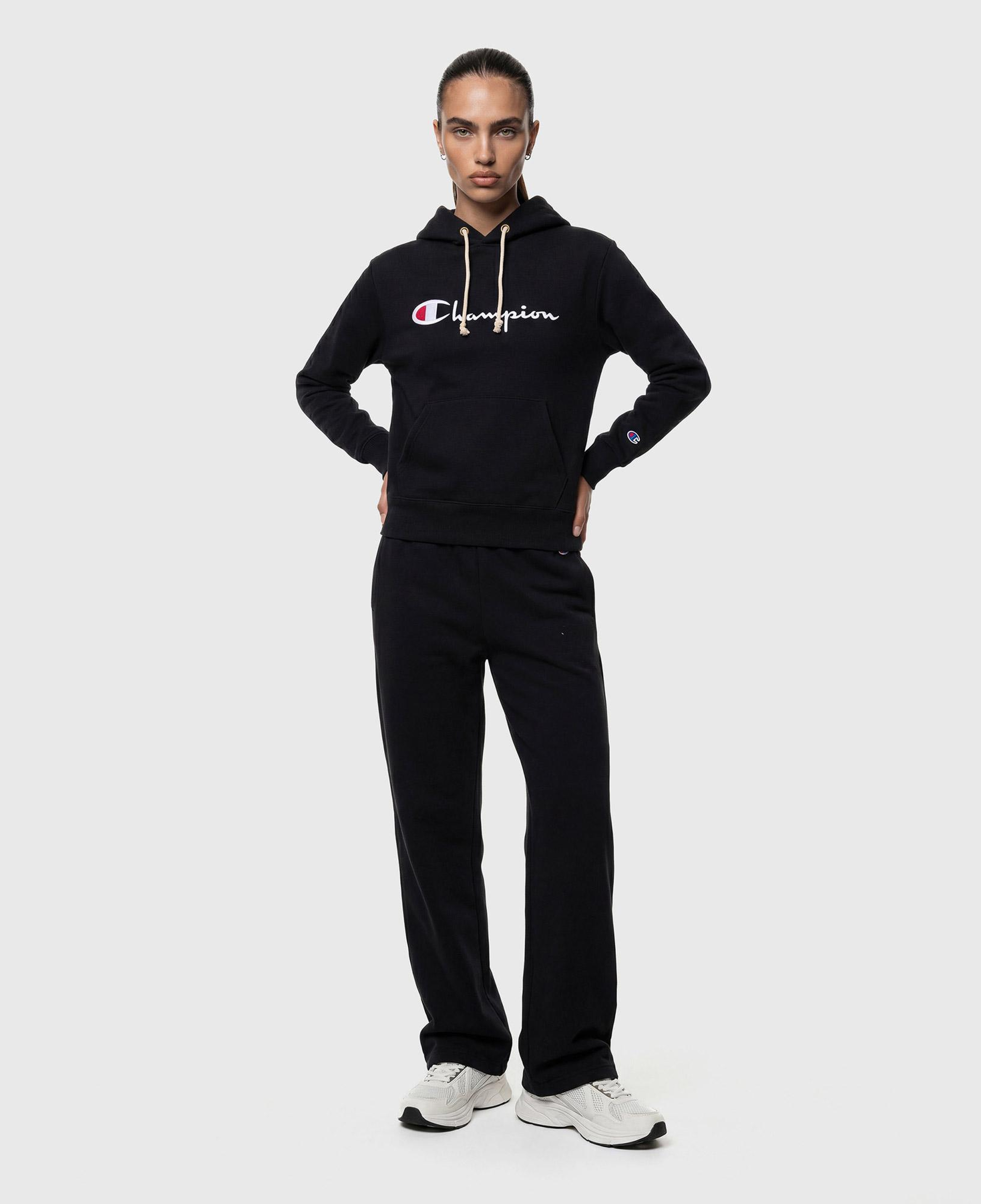 Champion Wide Leg Kadın Siyah Eşofman Altı