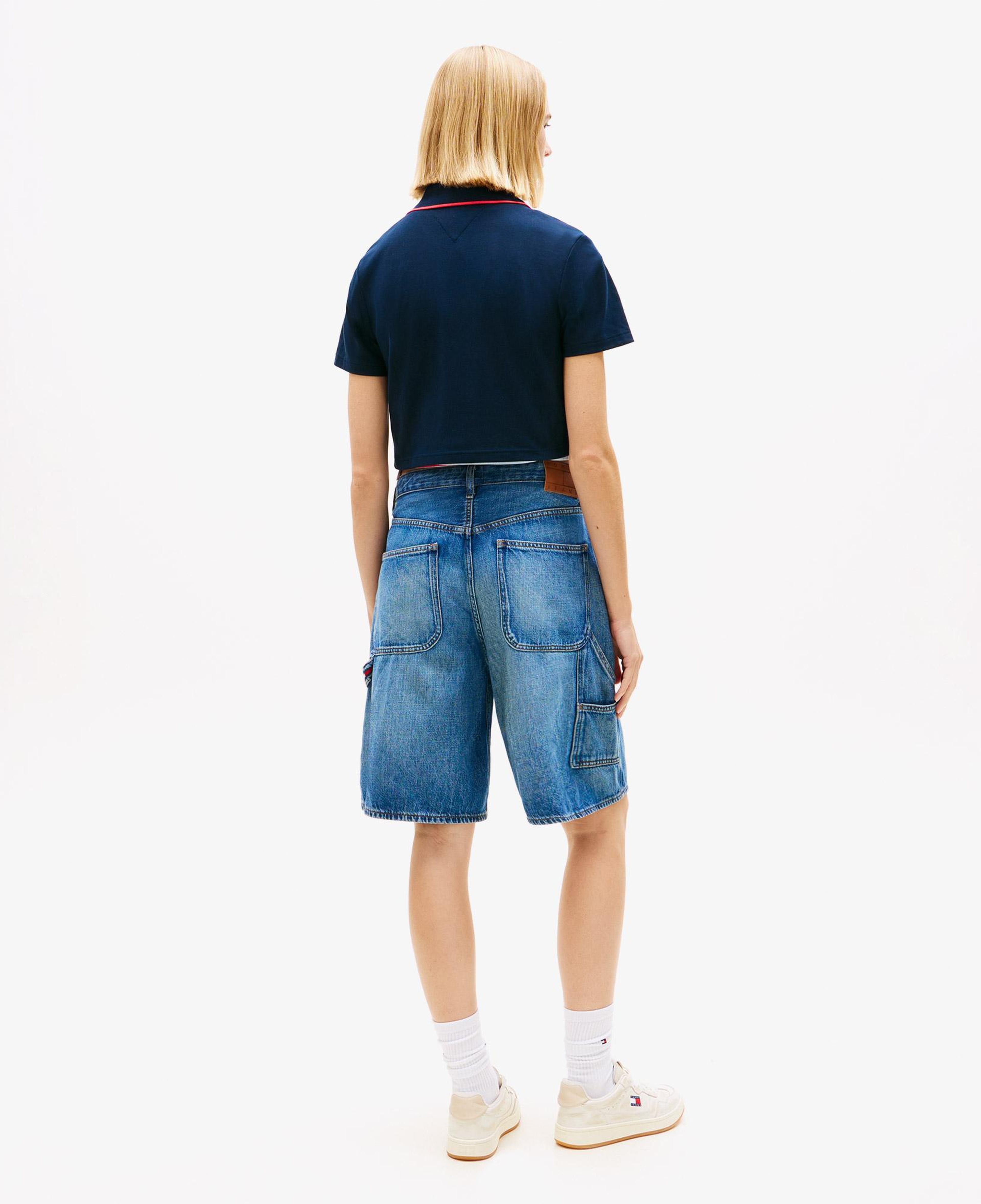 Tommy Hilfiger Cropped Short Sleeve Kadın Lacivert Polo