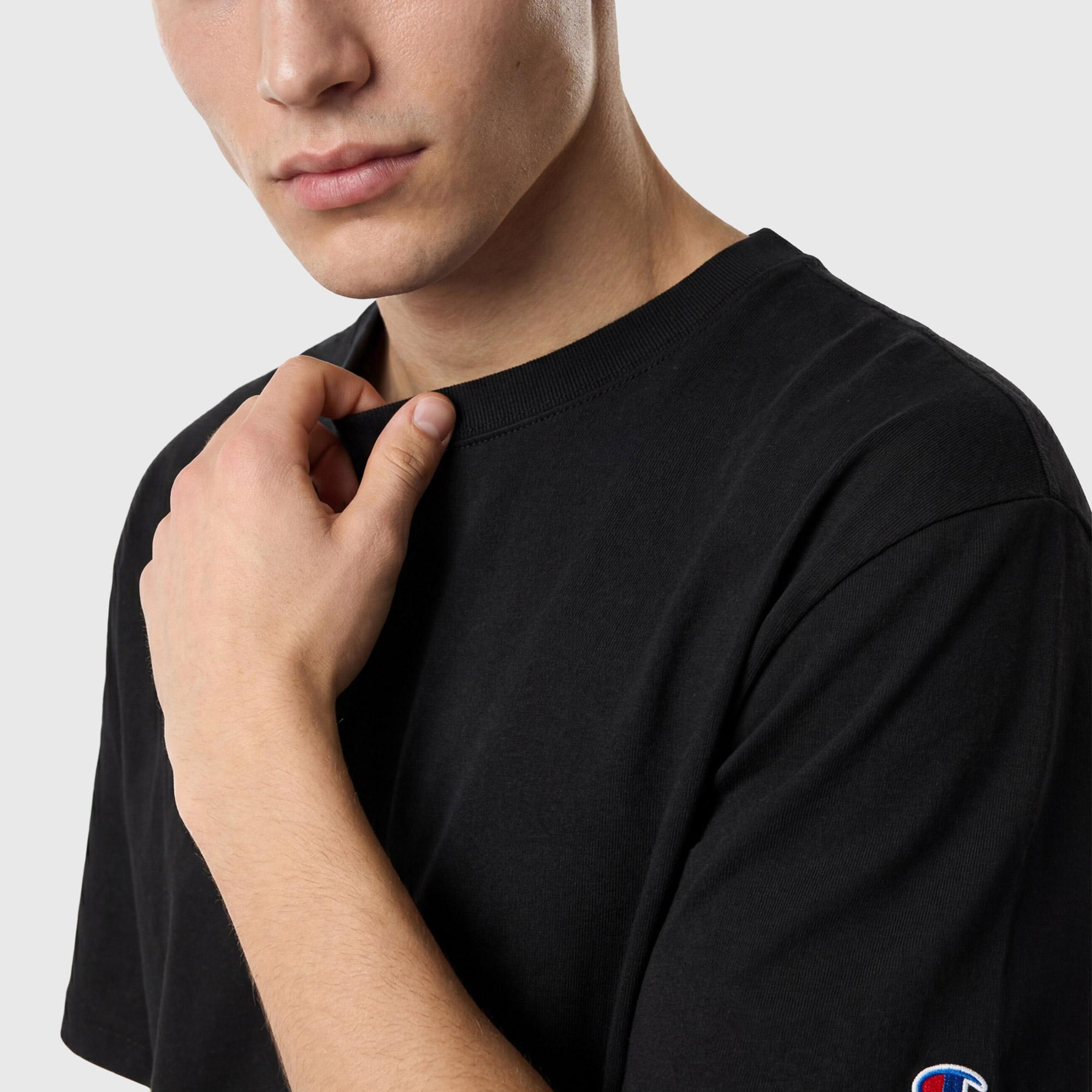 Champion Relaxed Fit Erkek Siyah T-Shirt