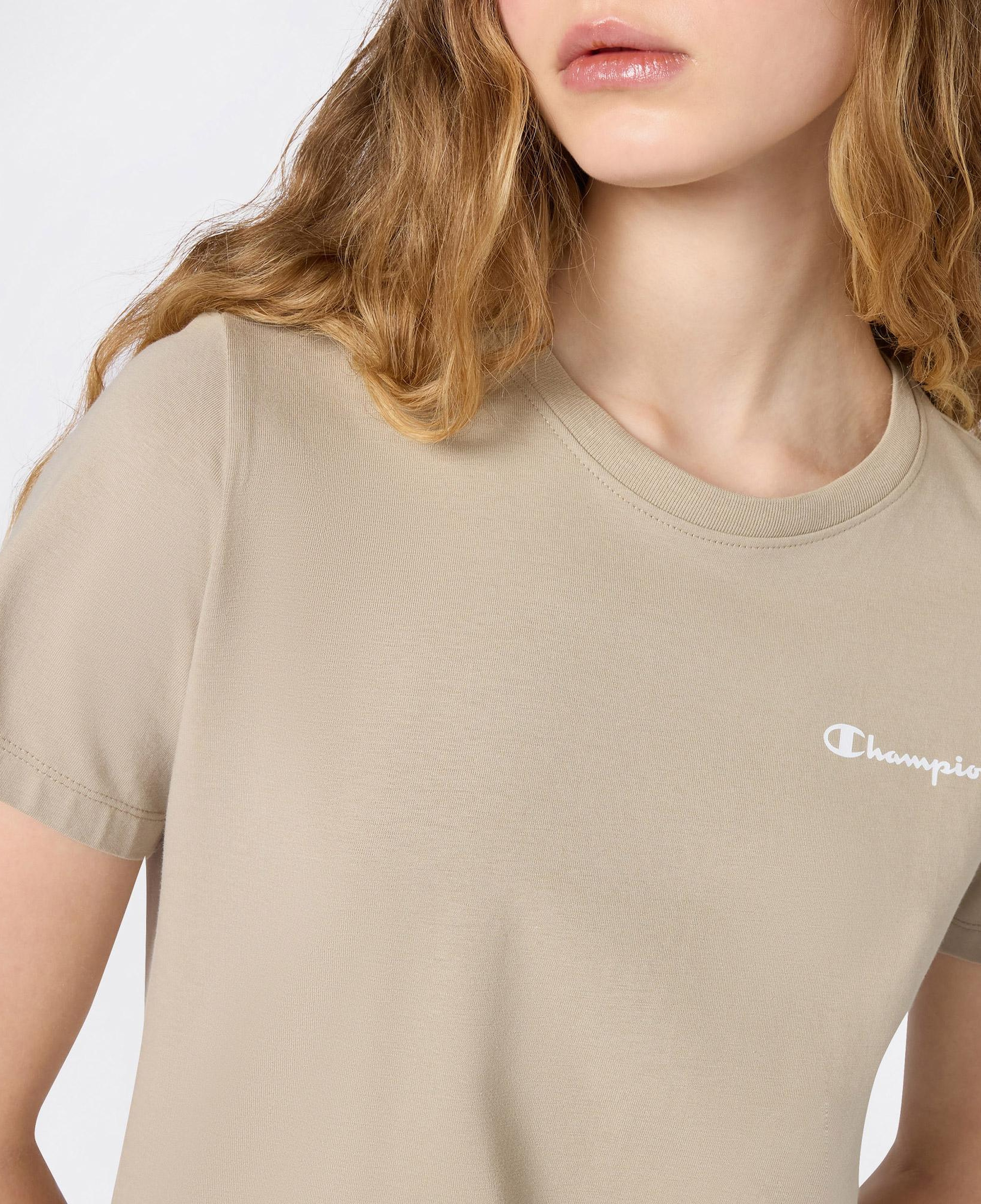Champion SS Regular Fit Kadın Bej T-Shirt