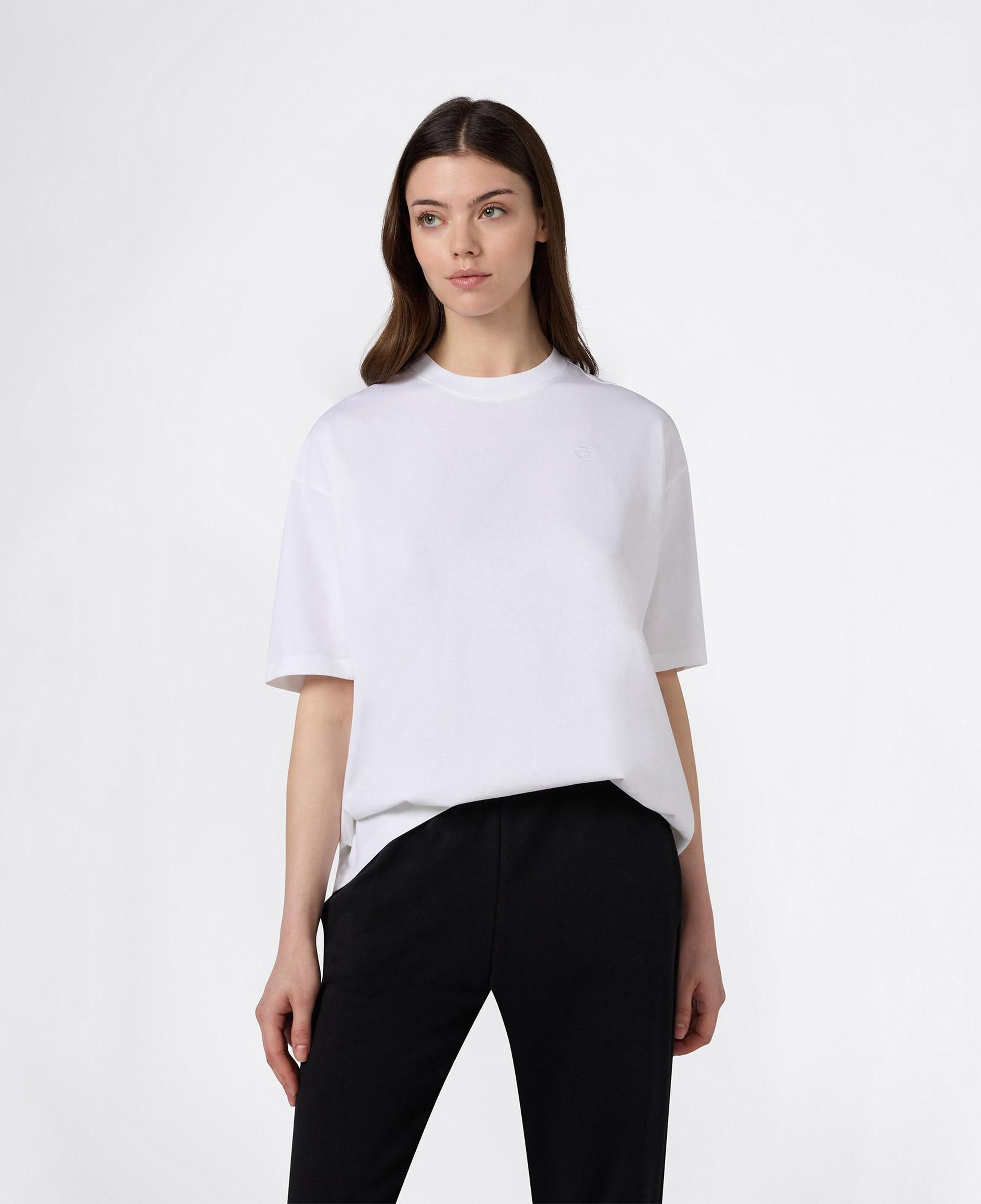 Champion SS Regular Fit Kadın Beyaz T-Shirt