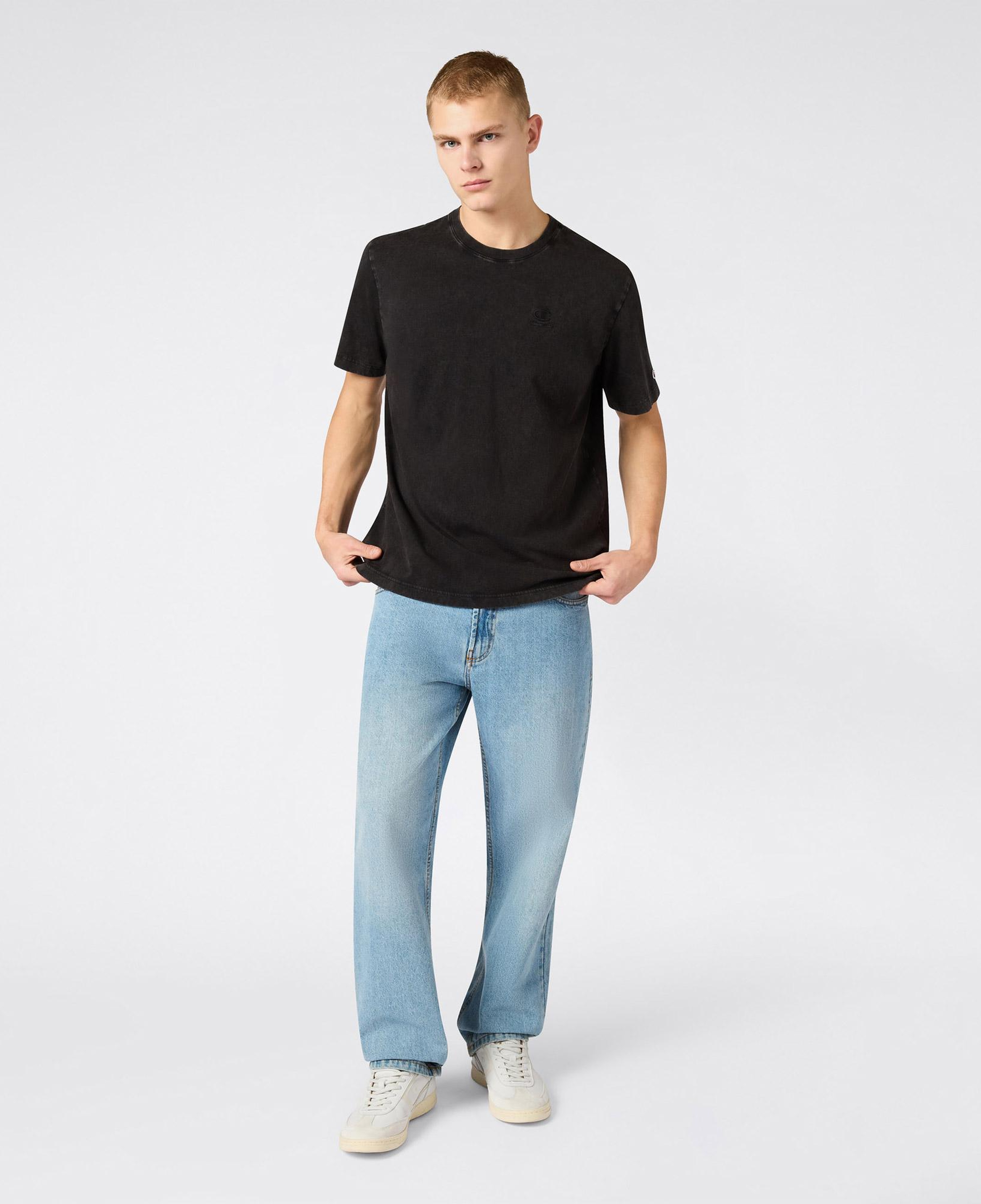 Champion SS Regular Fit Erkek Siyah T-Shirt