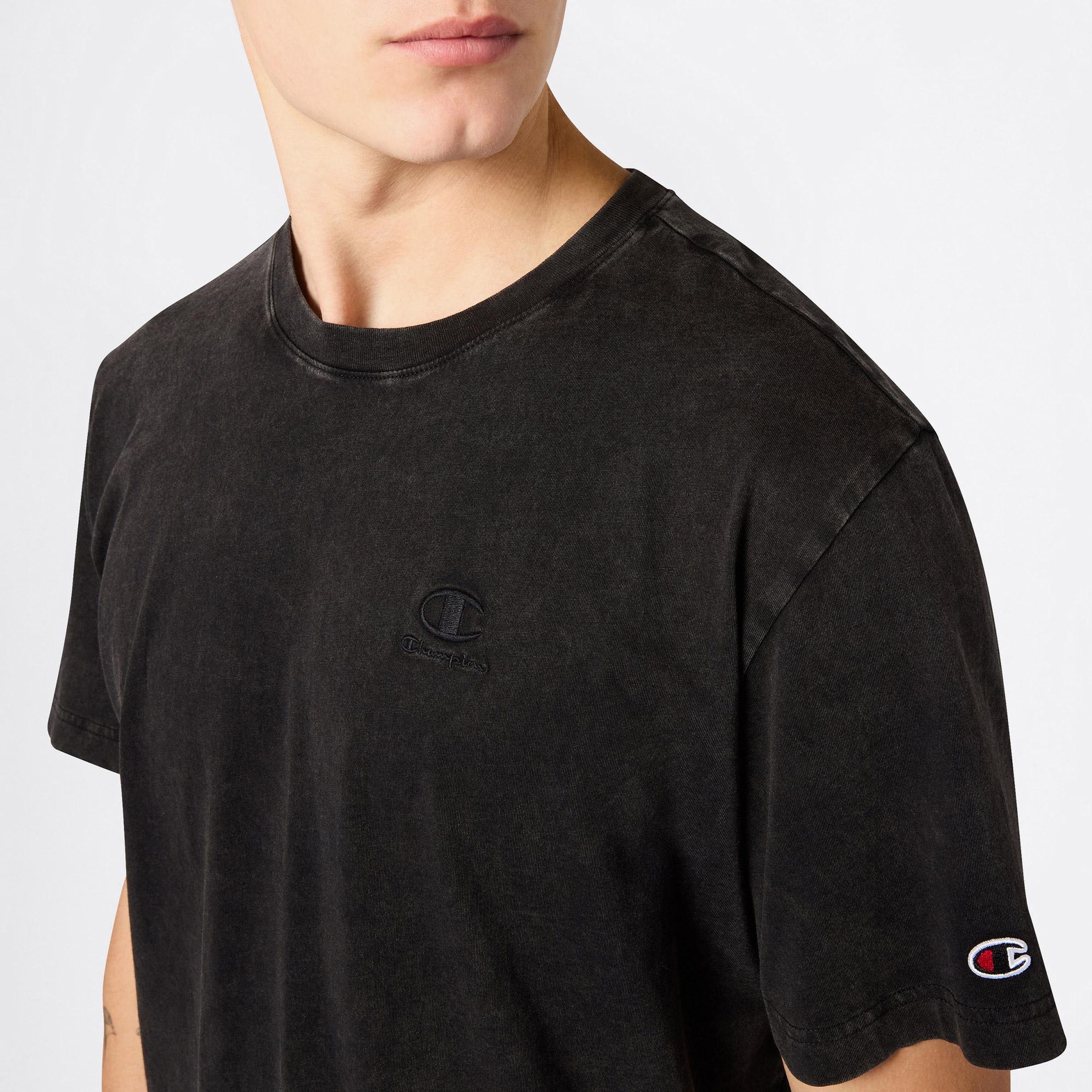 Champion SS Regular Fit Erkek Siyah T-Shirt