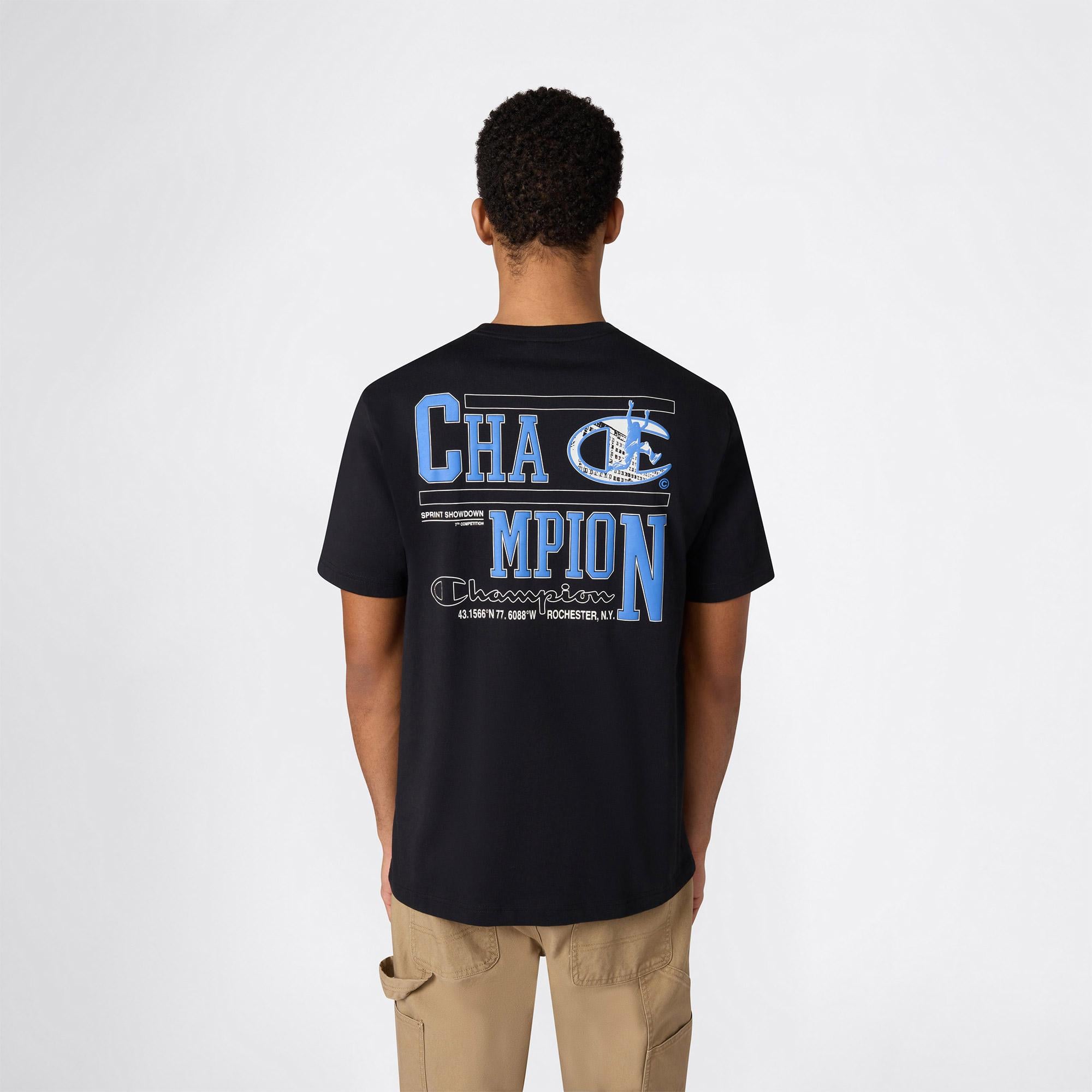 Champion Relaxed Fit Erkek Siyah T-Shirt