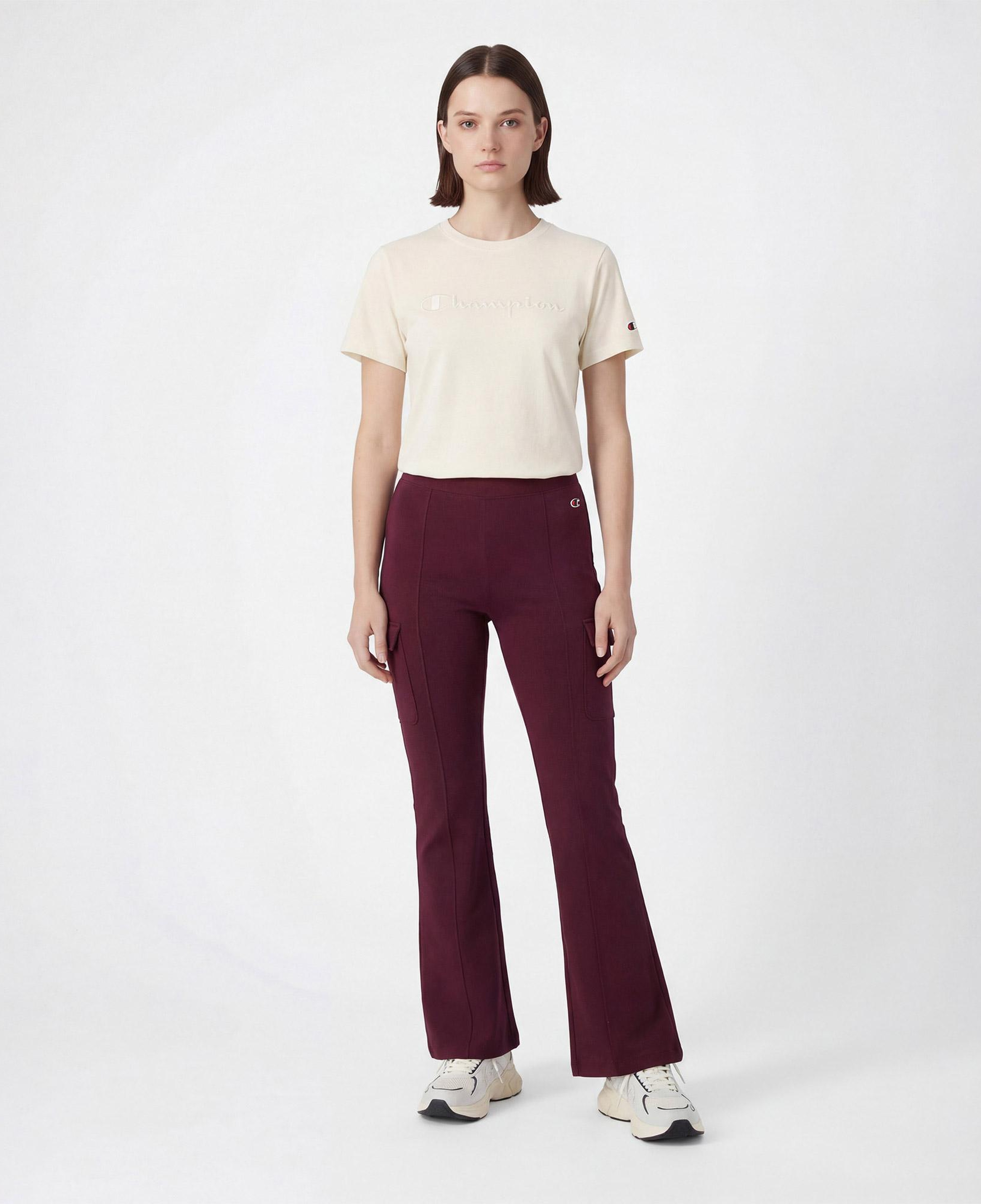 Champion SS Regular Fit Kadın Krem T-Shirt