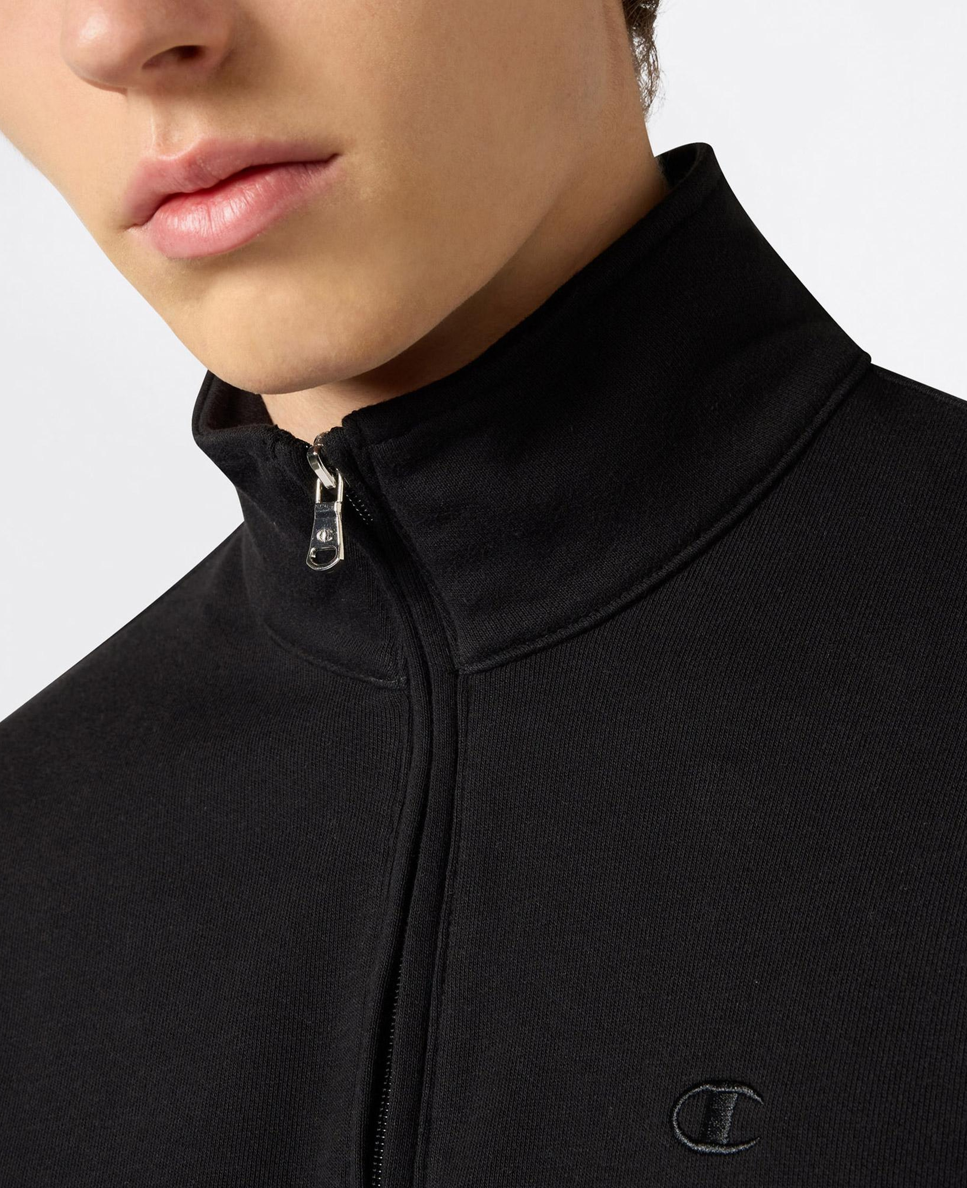 Champion Half Zip Erkek Siyah Sweatshirt