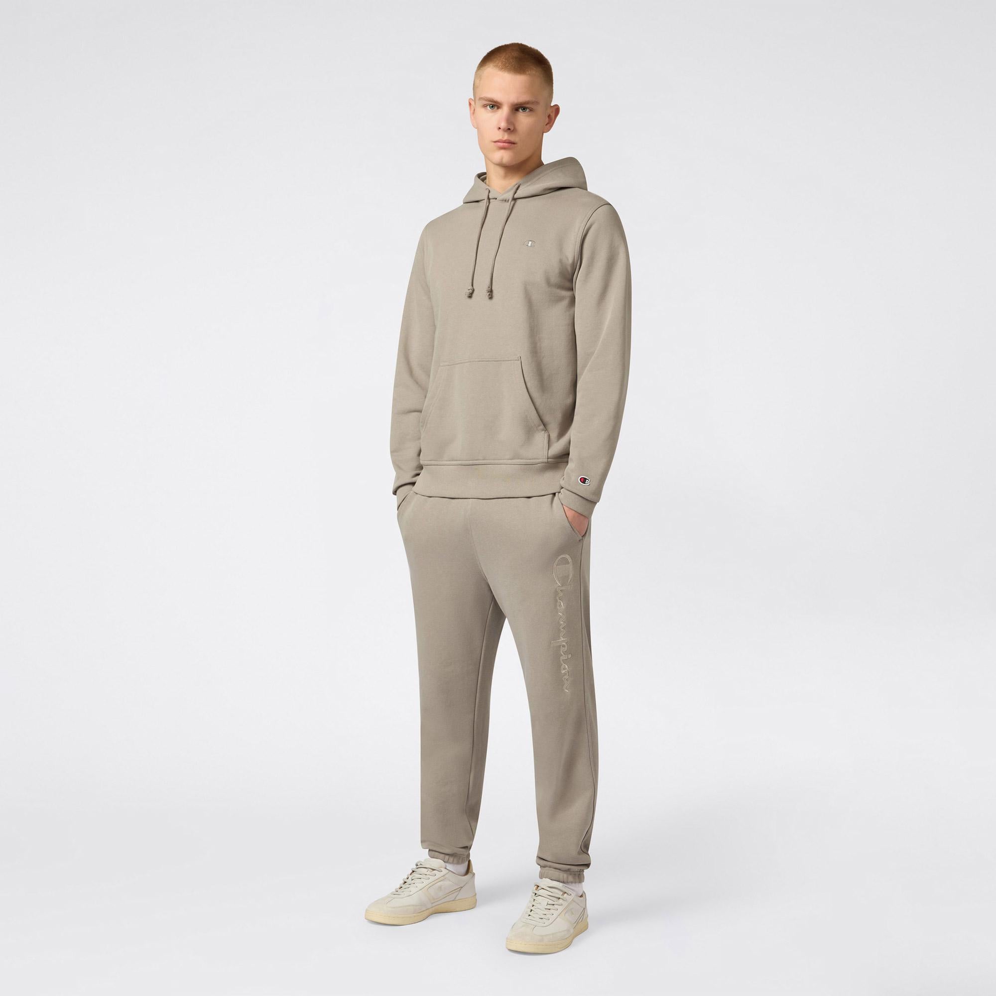 Champion Elastic Cuff Pants Erkek Gri Eşofman Altı