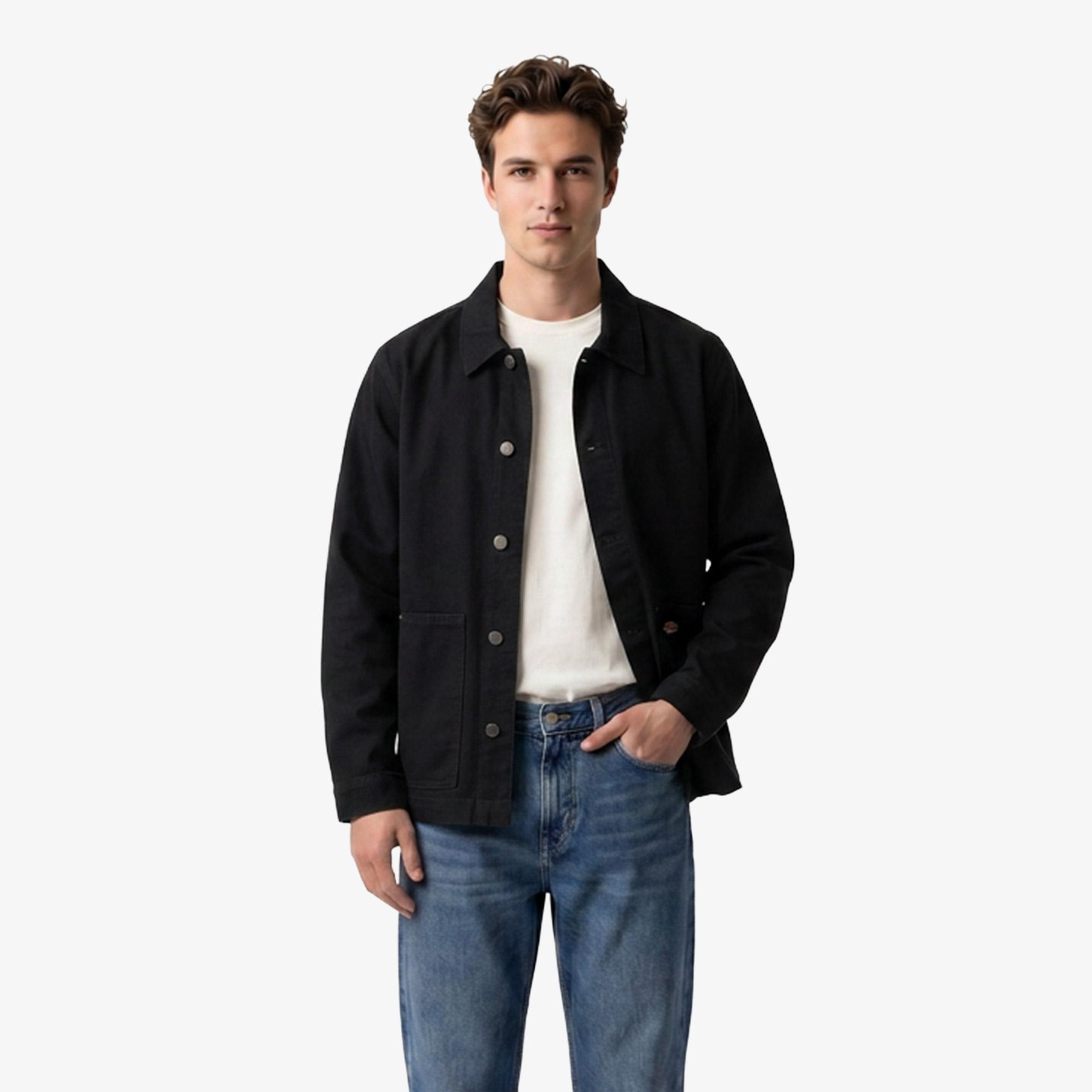 Dickies Unlined Canvas Barn Erkek Siyah Ceket