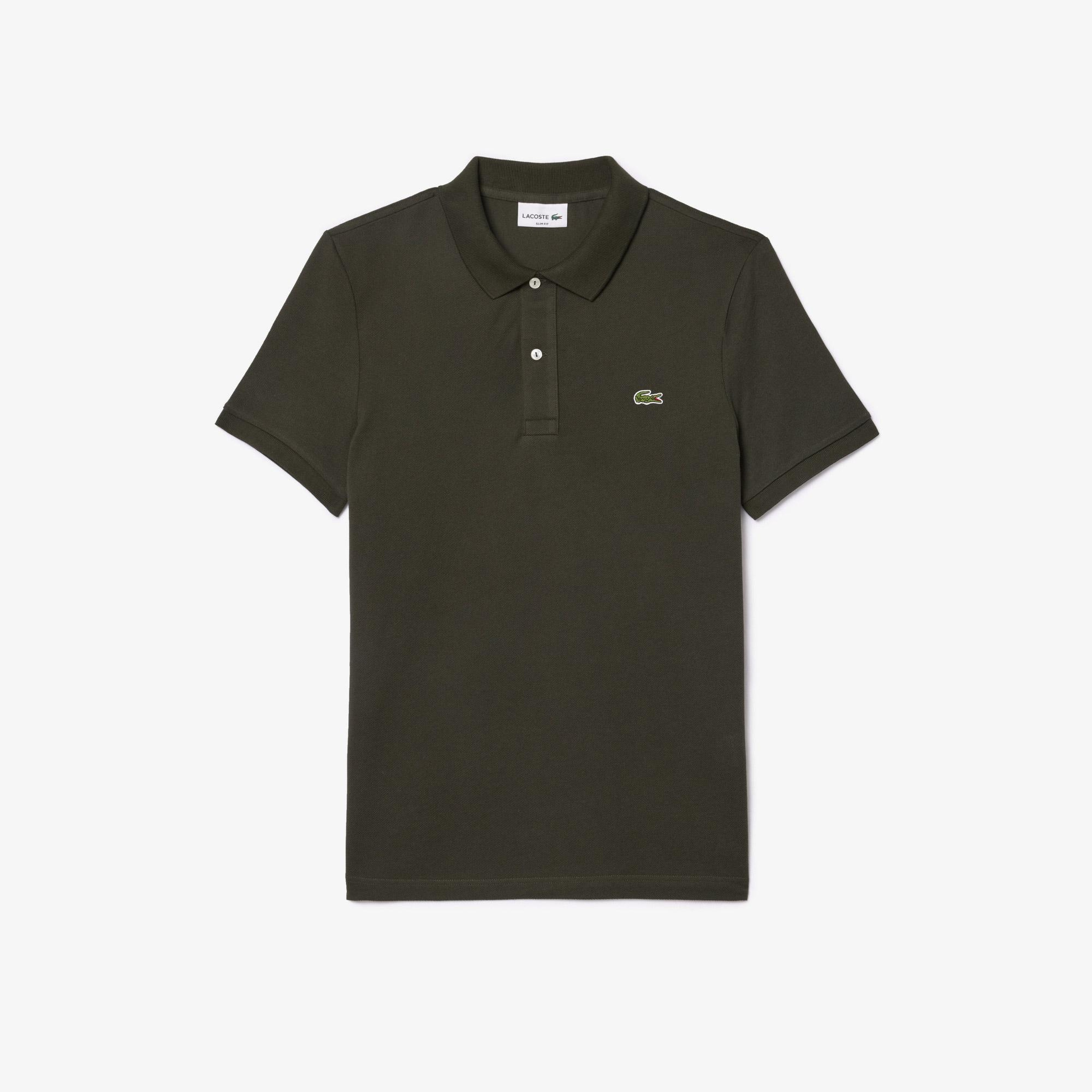 L.12.12 Erkek Slim Fit Haki Polo