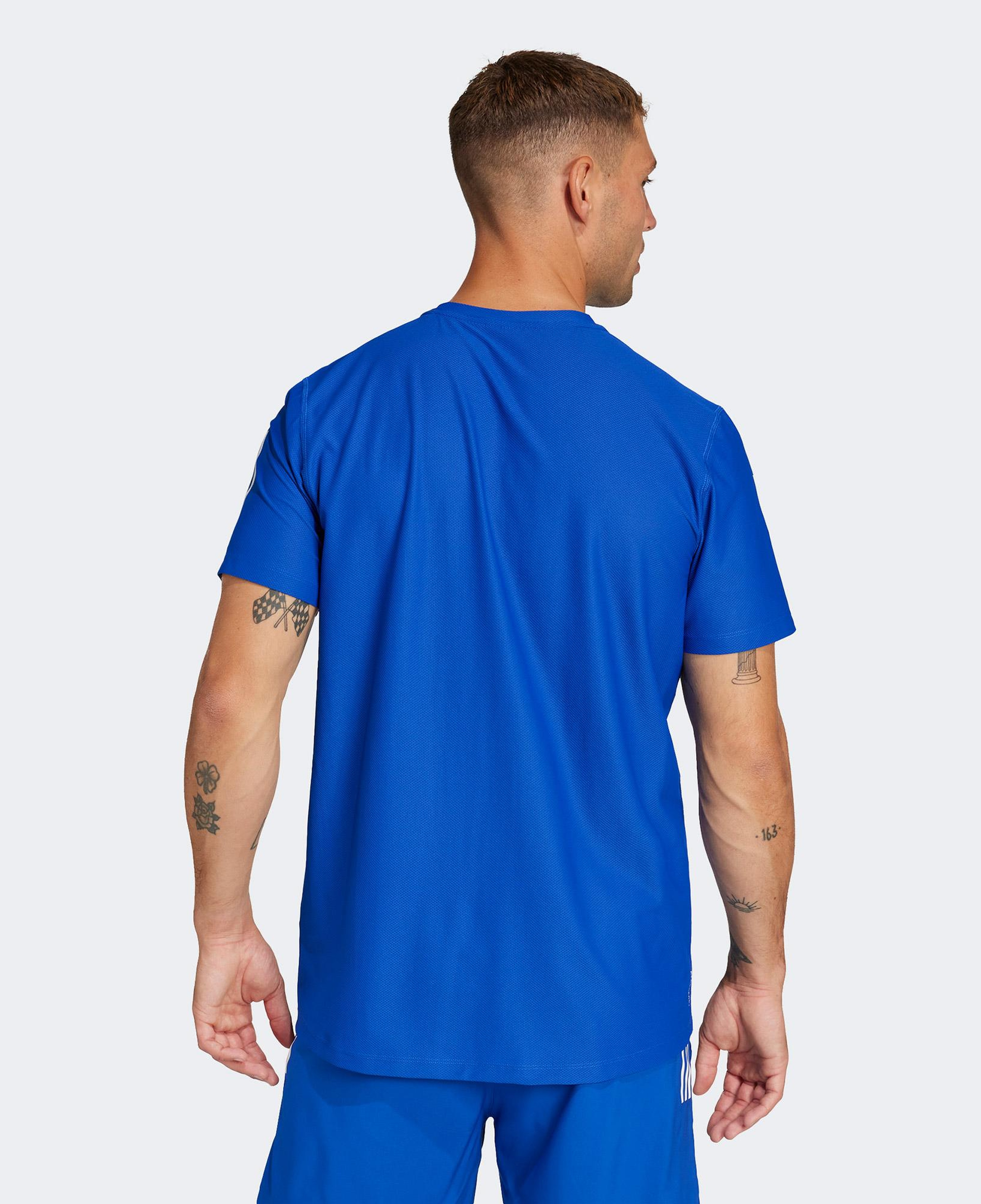 adidas Own The Run Erkek Mavi Koşu T-Shirt