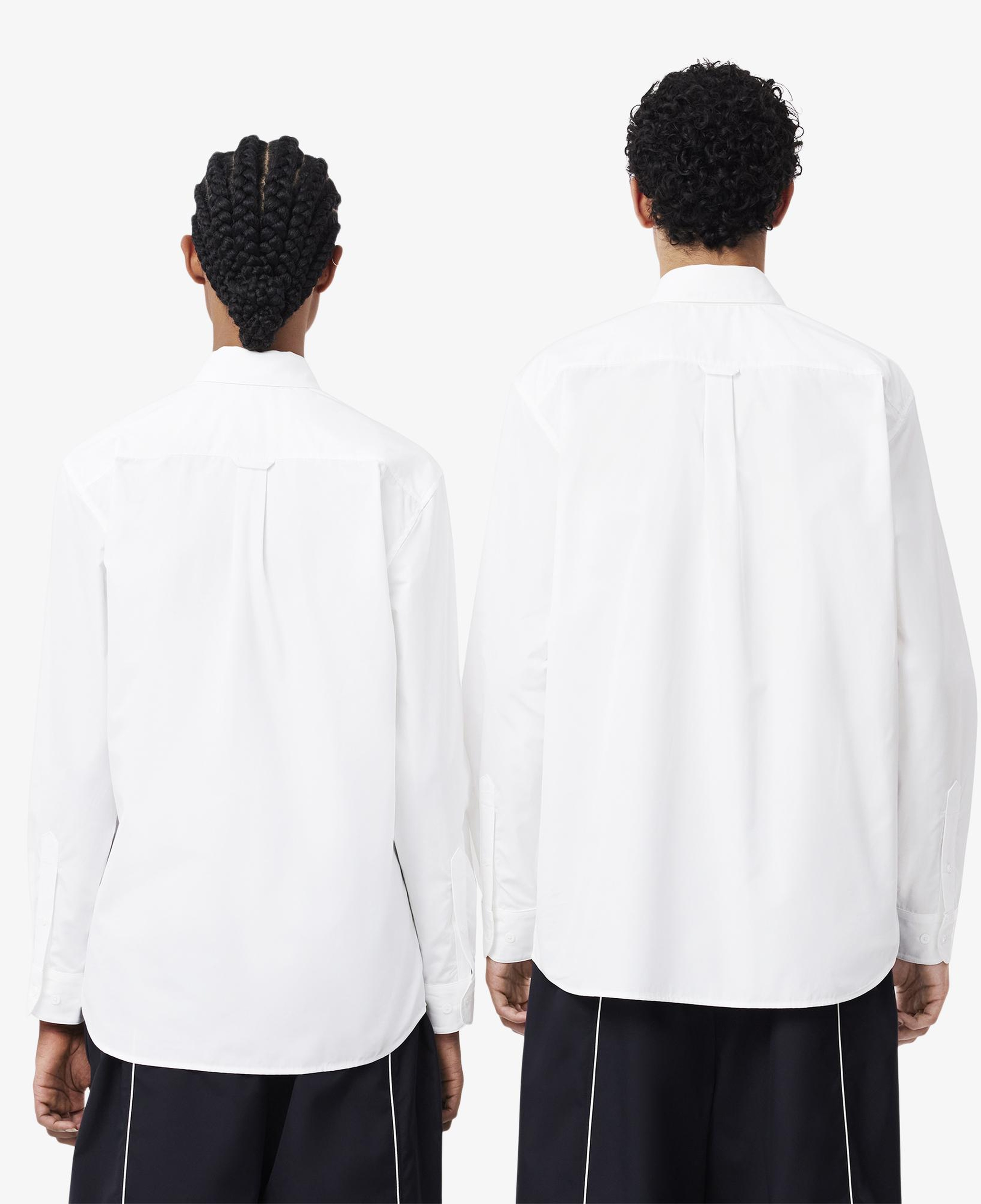 FW24 RUNWAY Unisex Loose Fit Baskılı Beyaz Gömlek