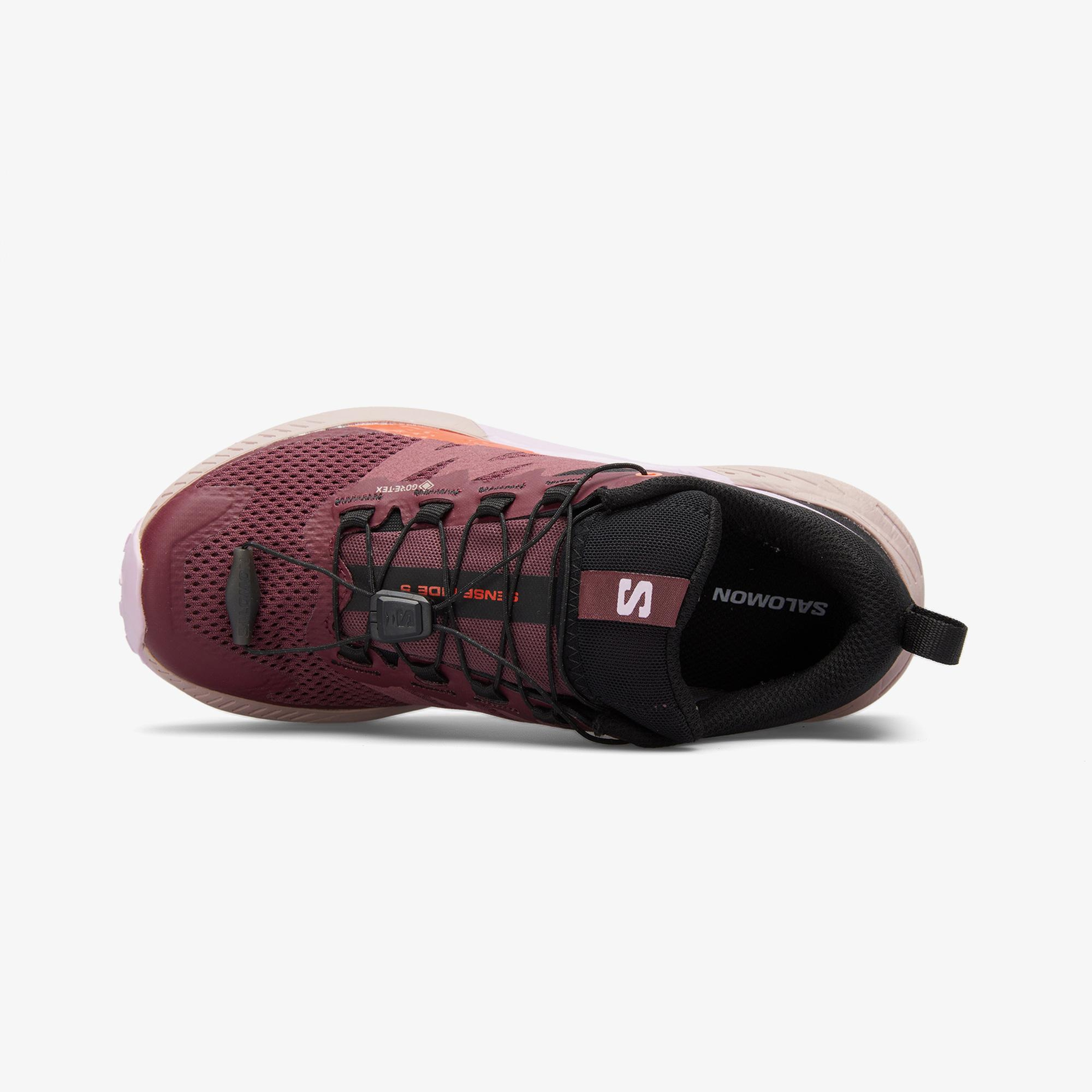 Salomon Sense Ride 5 Gore-Tex Trail Kadın Mor Koşu Ayakkabısı