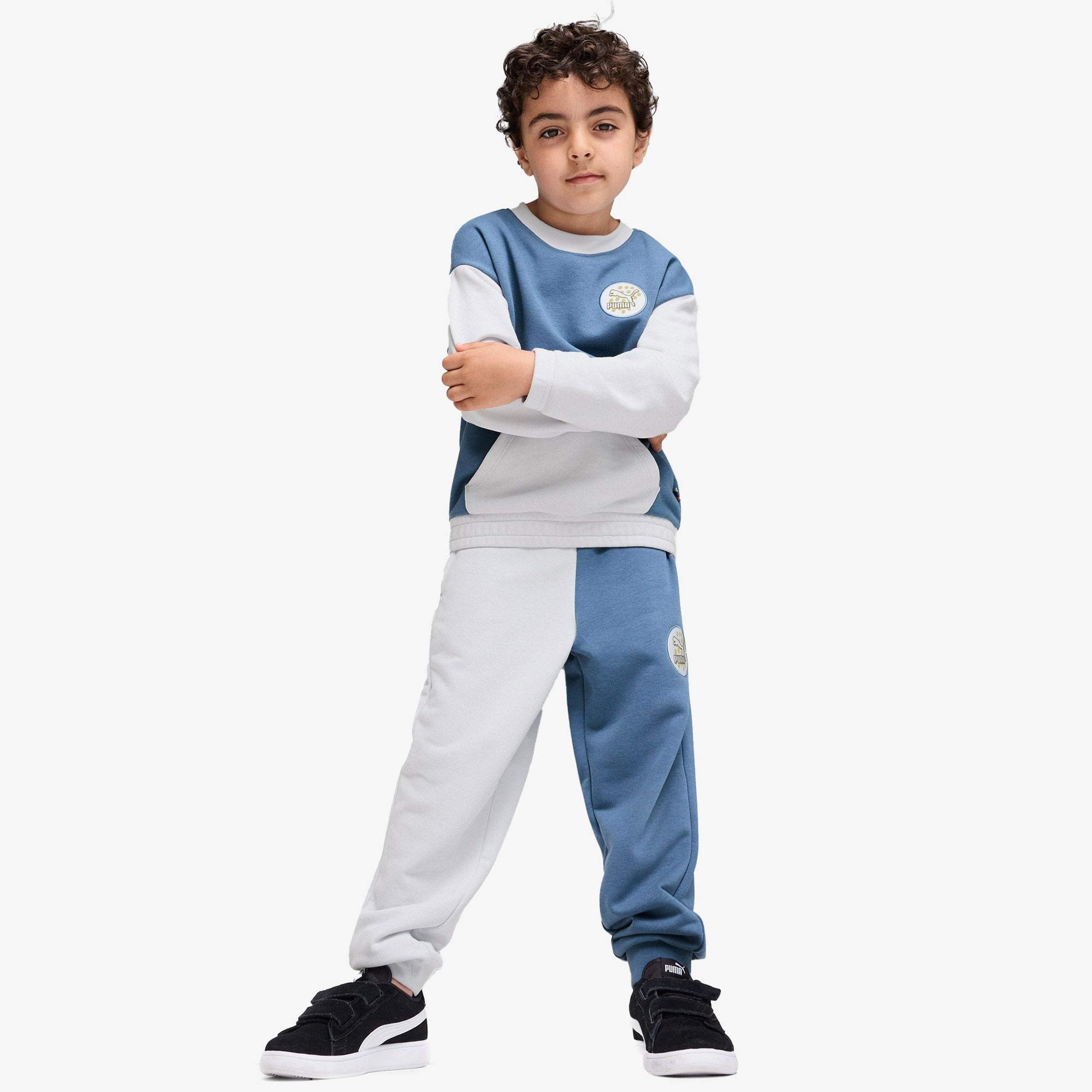 Puma Classıcs Fc Crew Çocuk Mavi Sweatshirt
