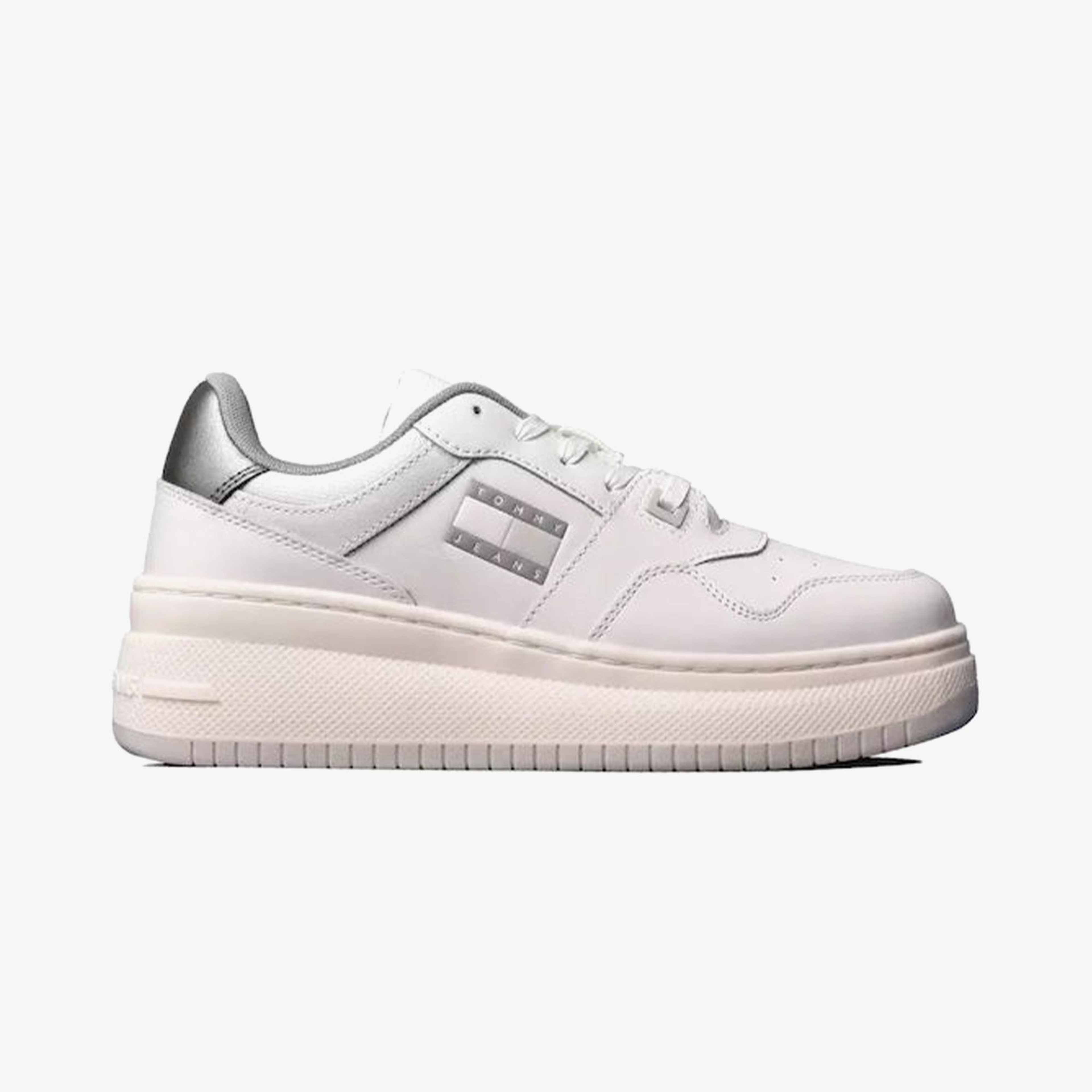 Tommy Jeans Retro Basket Flatform Kadın Beyaz Sneaker