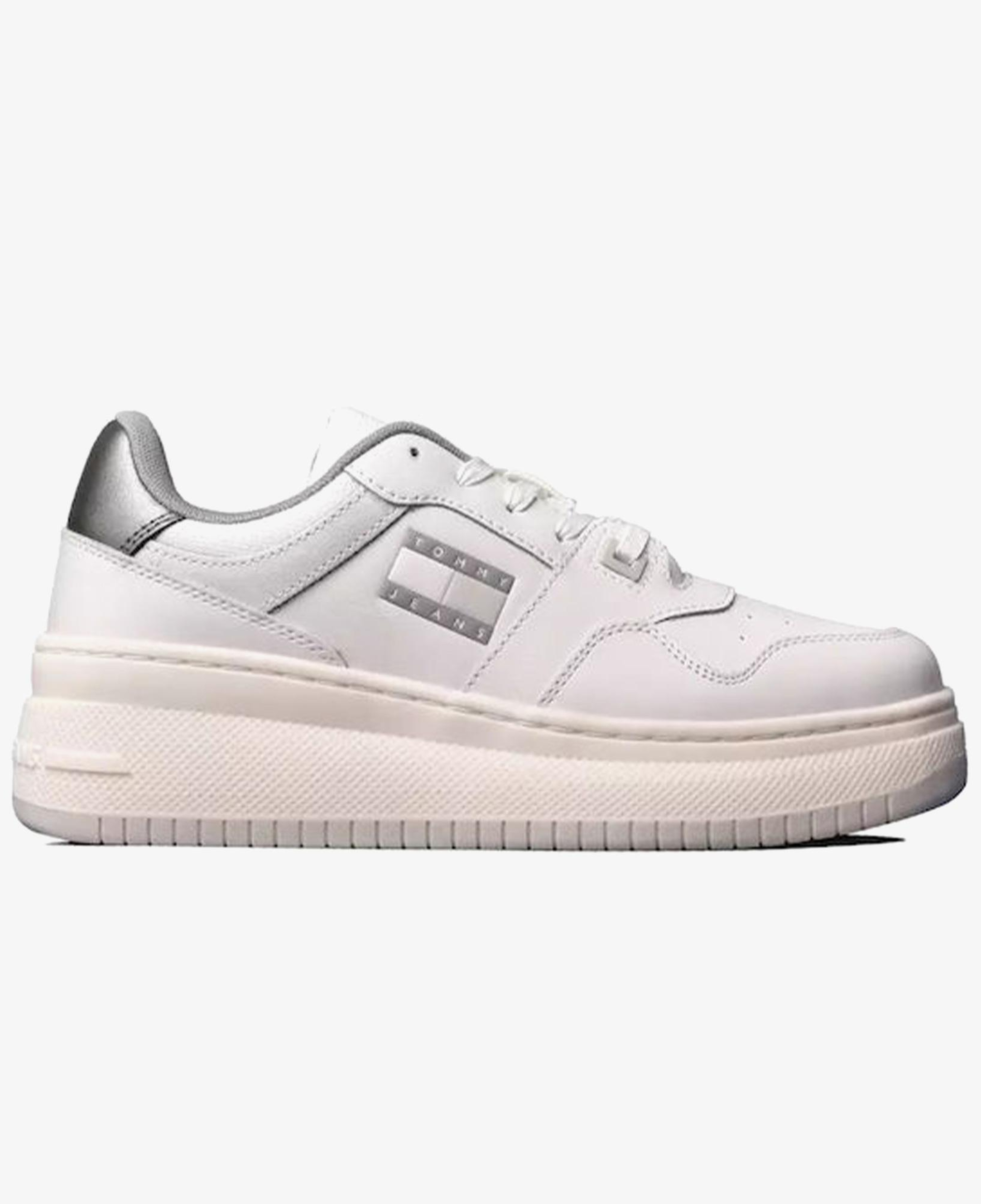 Tommy Jeans Retro Basket Flatform Kadın Beyaz Sneaker