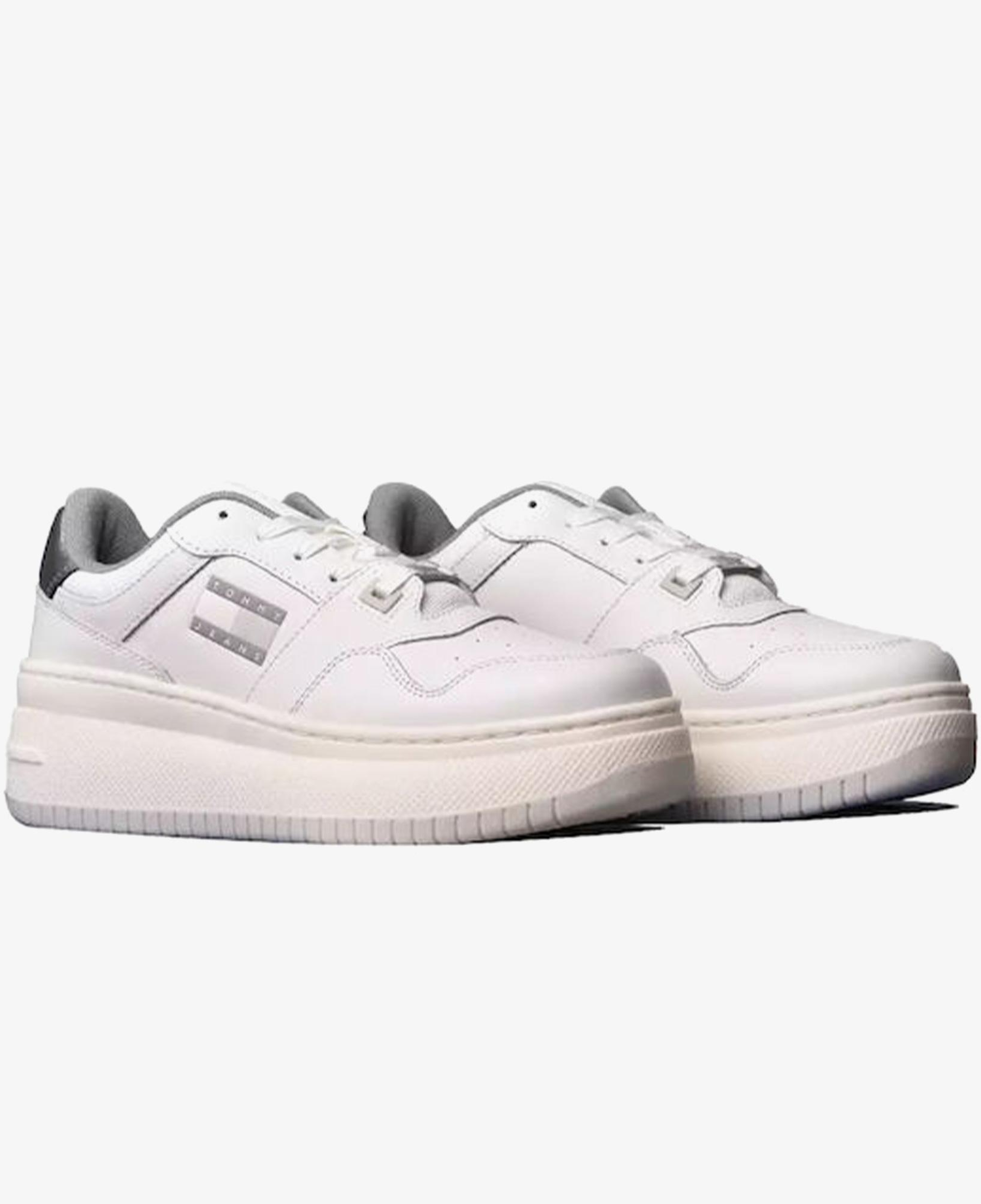 Tommy Jeans Retro Basket Flatform Kadın Beyaz Sneaker