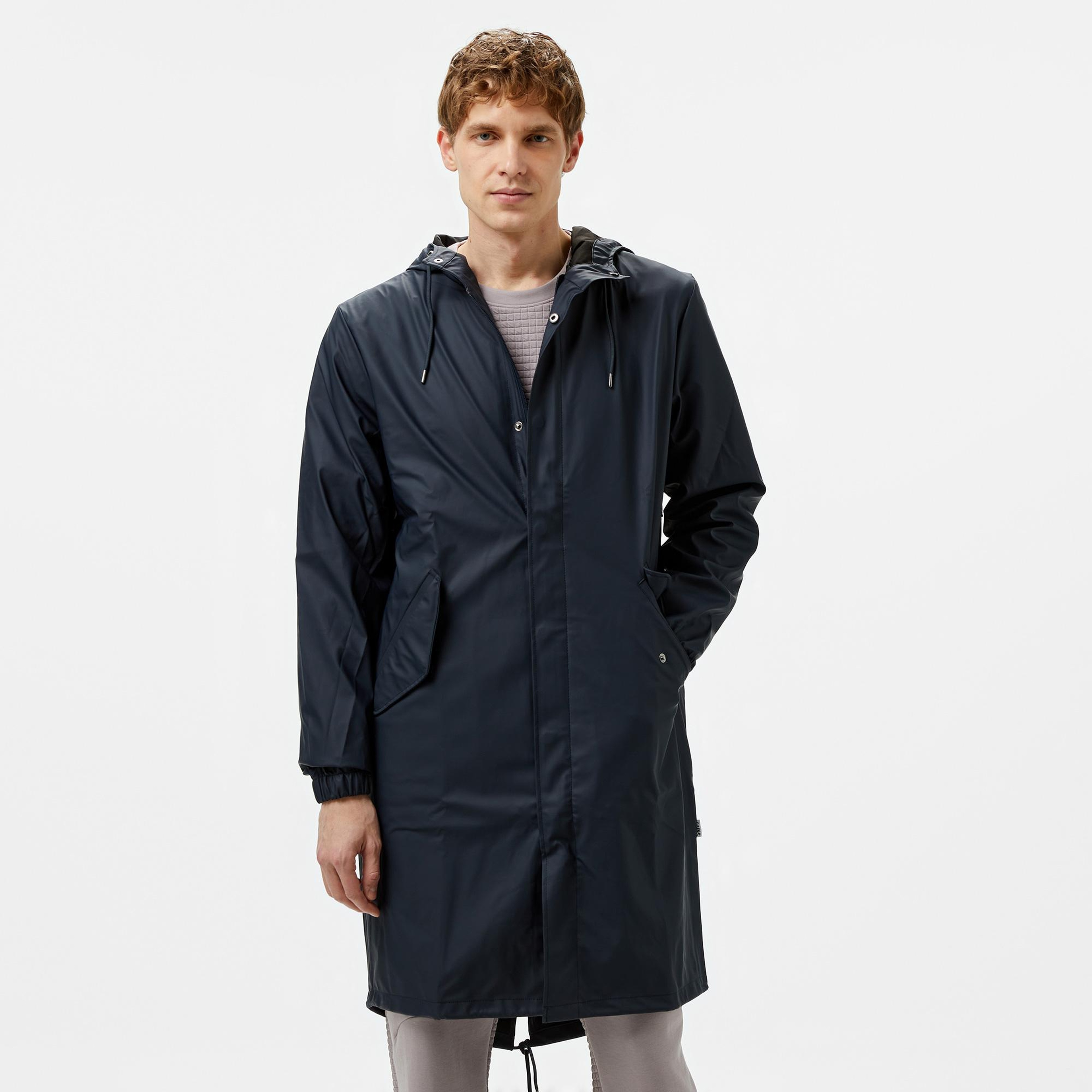 Rains Fishtail Parka W3 Unisex Lacivert Yağmurluk