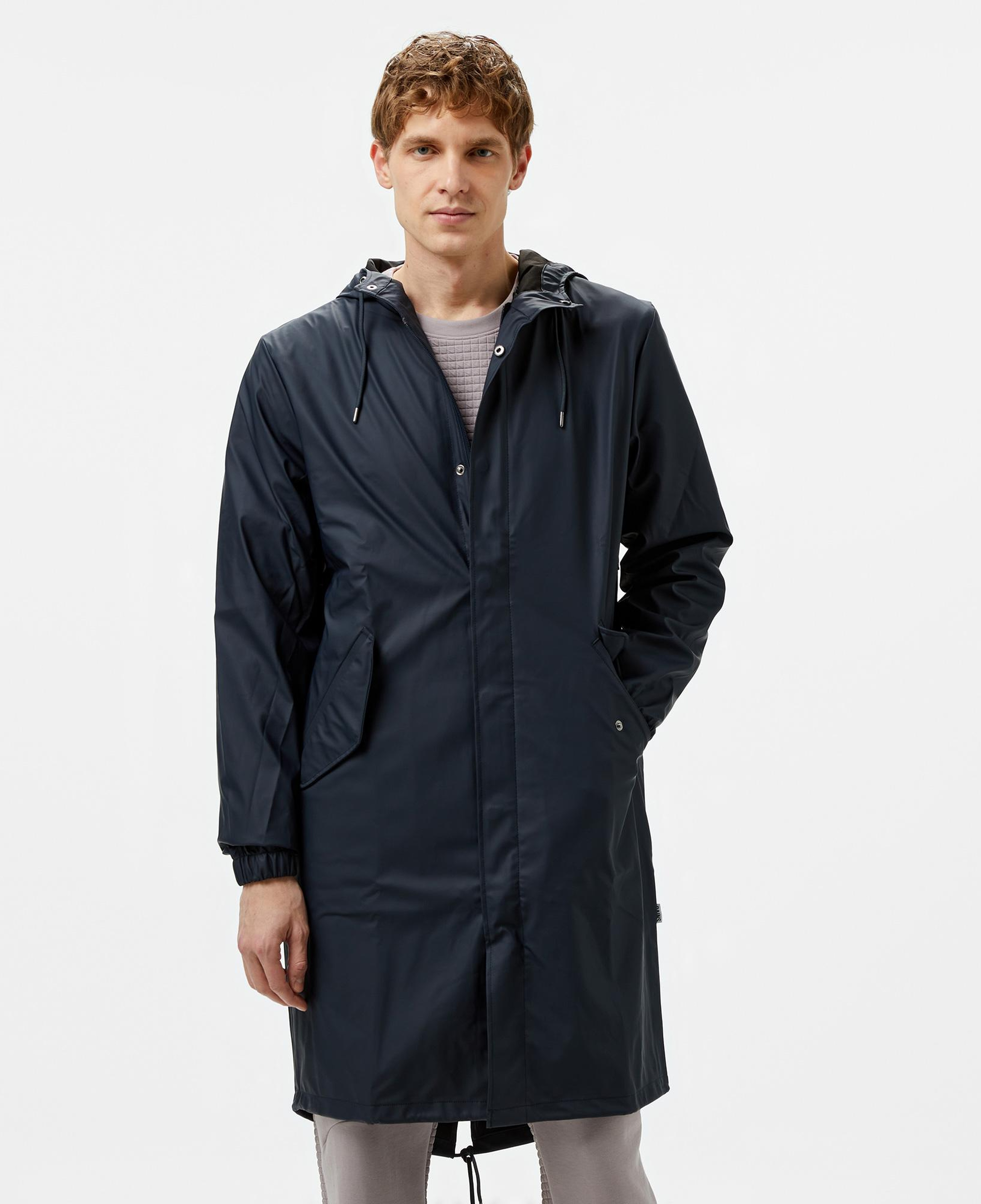 Rains Fishtail Parka W3 Unisex Lacivert Yağmurluk