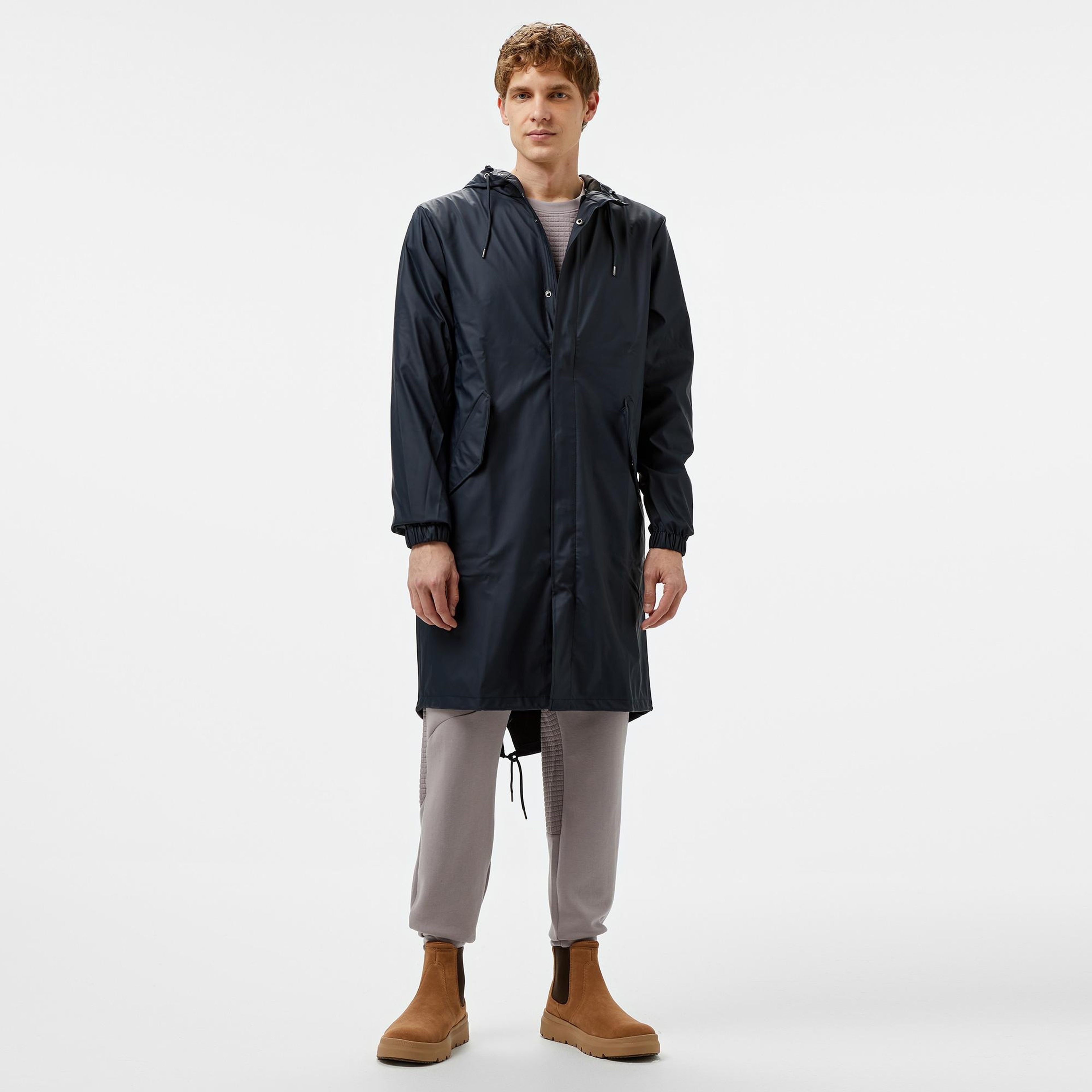 Rains Fishtail Parka W3 Unisex Lacivert Yağmurluk