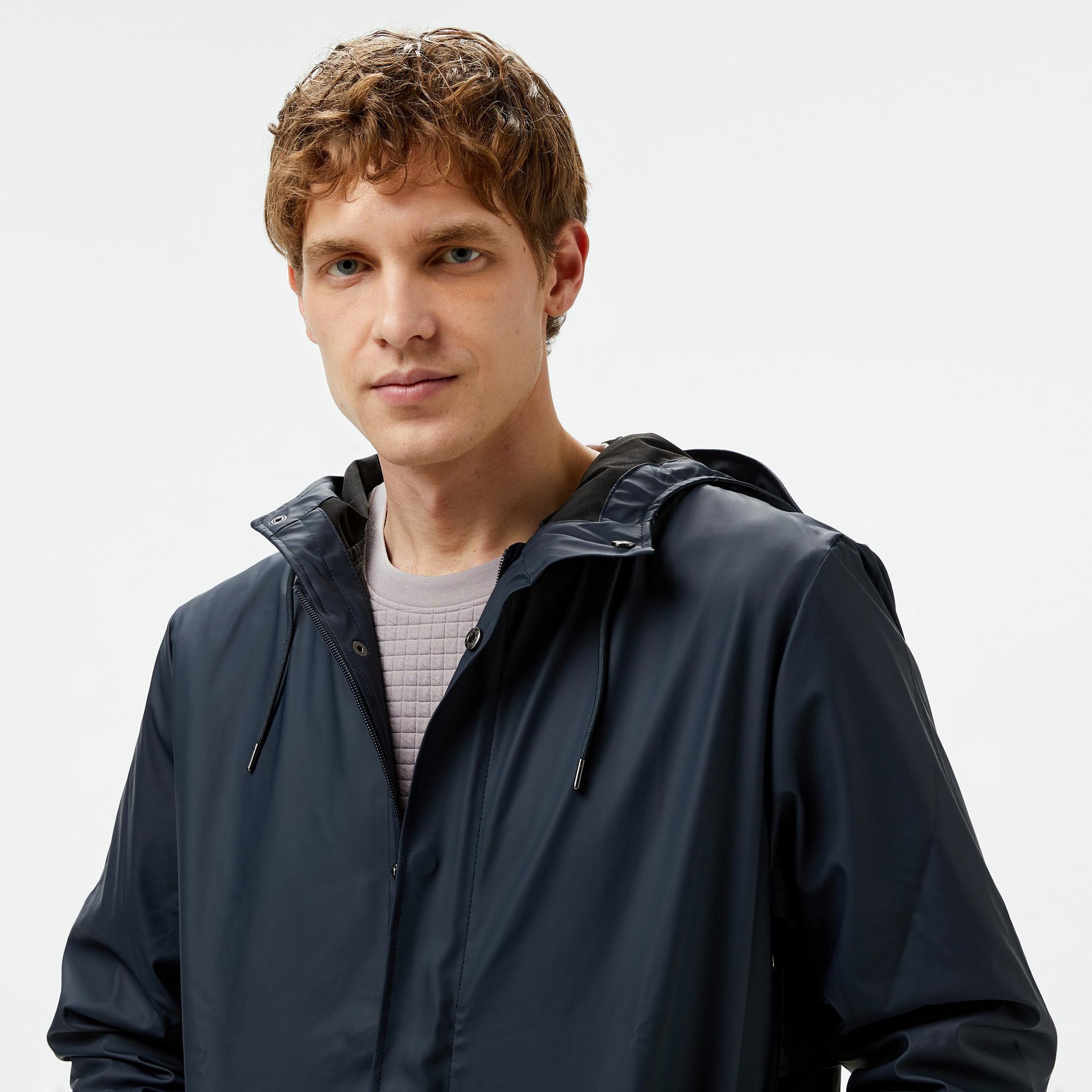 Rains Fishtail Parka W3 Unisex Lacivert Yağmurluk