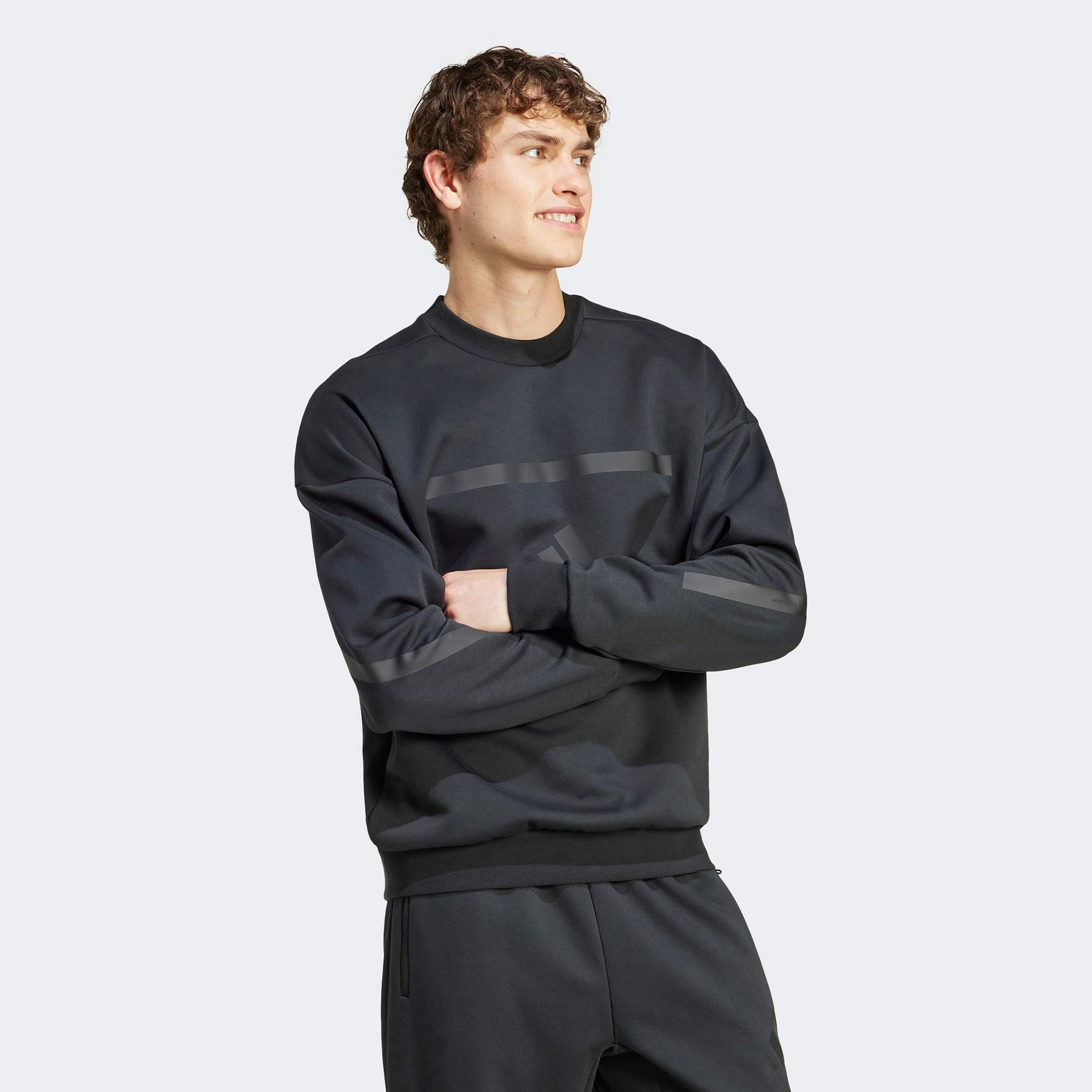 adidas Z.N.E Erkek Siyah Günlük Sweatshirt