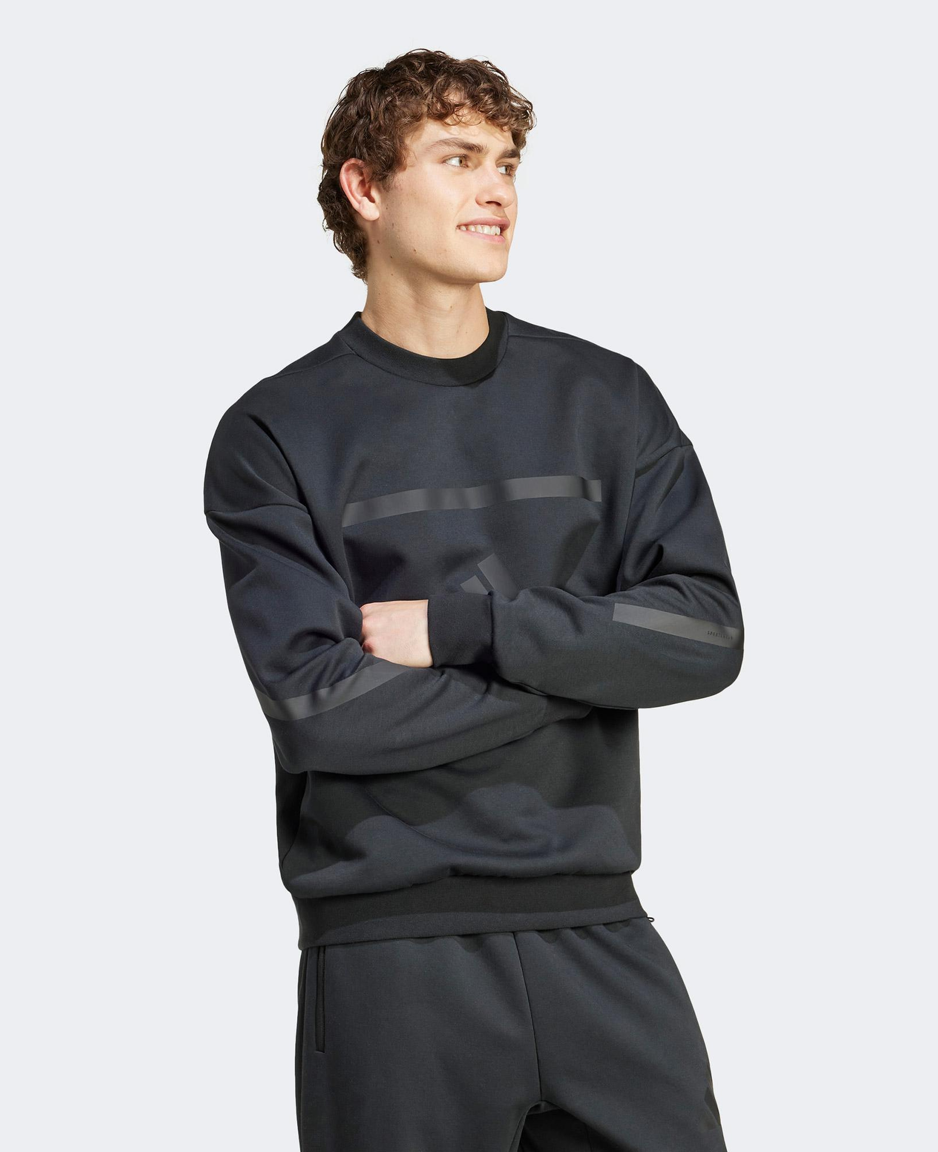 adidas Z.N.E Erkek Siyah Günlük Sweatshirt