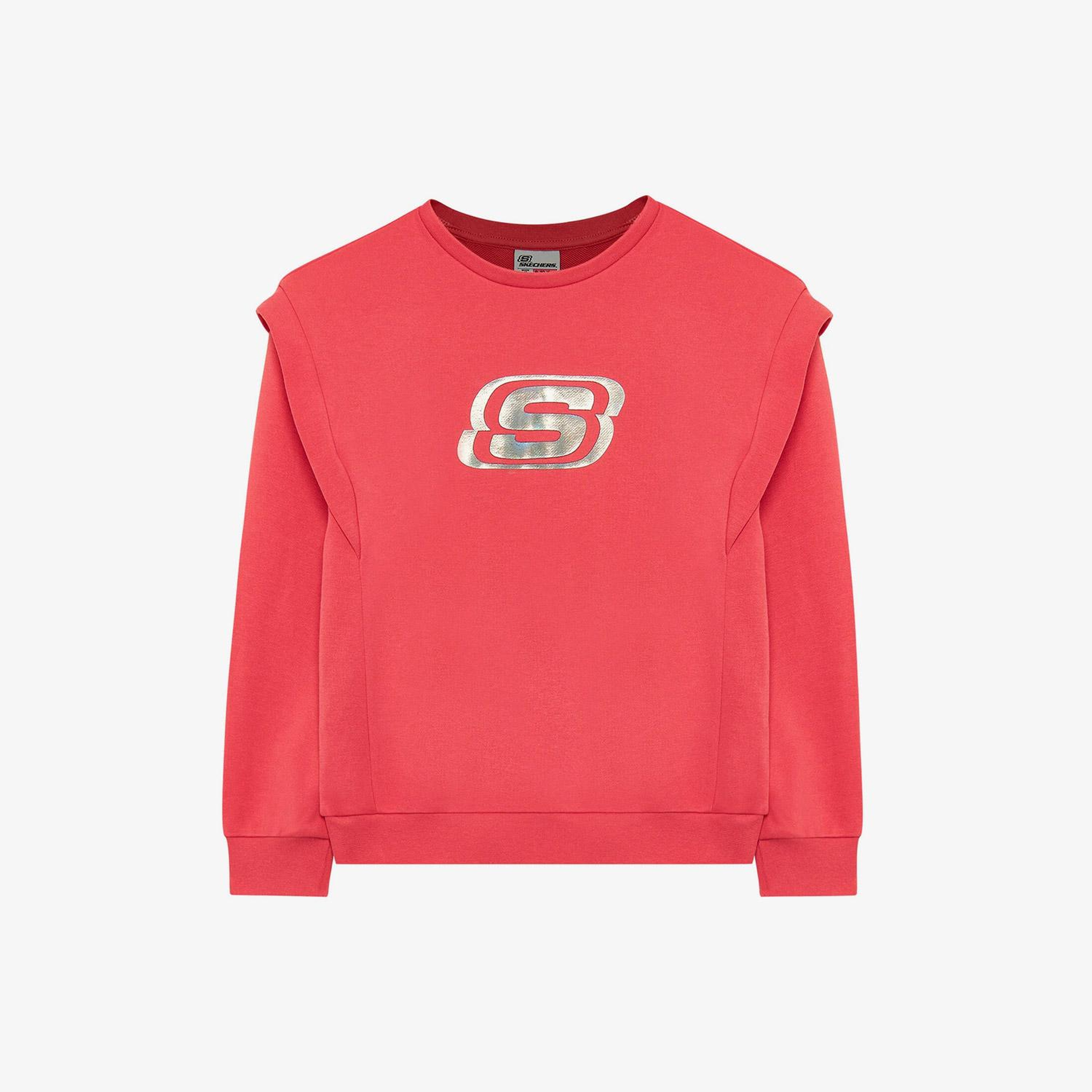 Skechers G Essential Crew Neck Sweatshirt Çocuk Pembe Sweatshirt