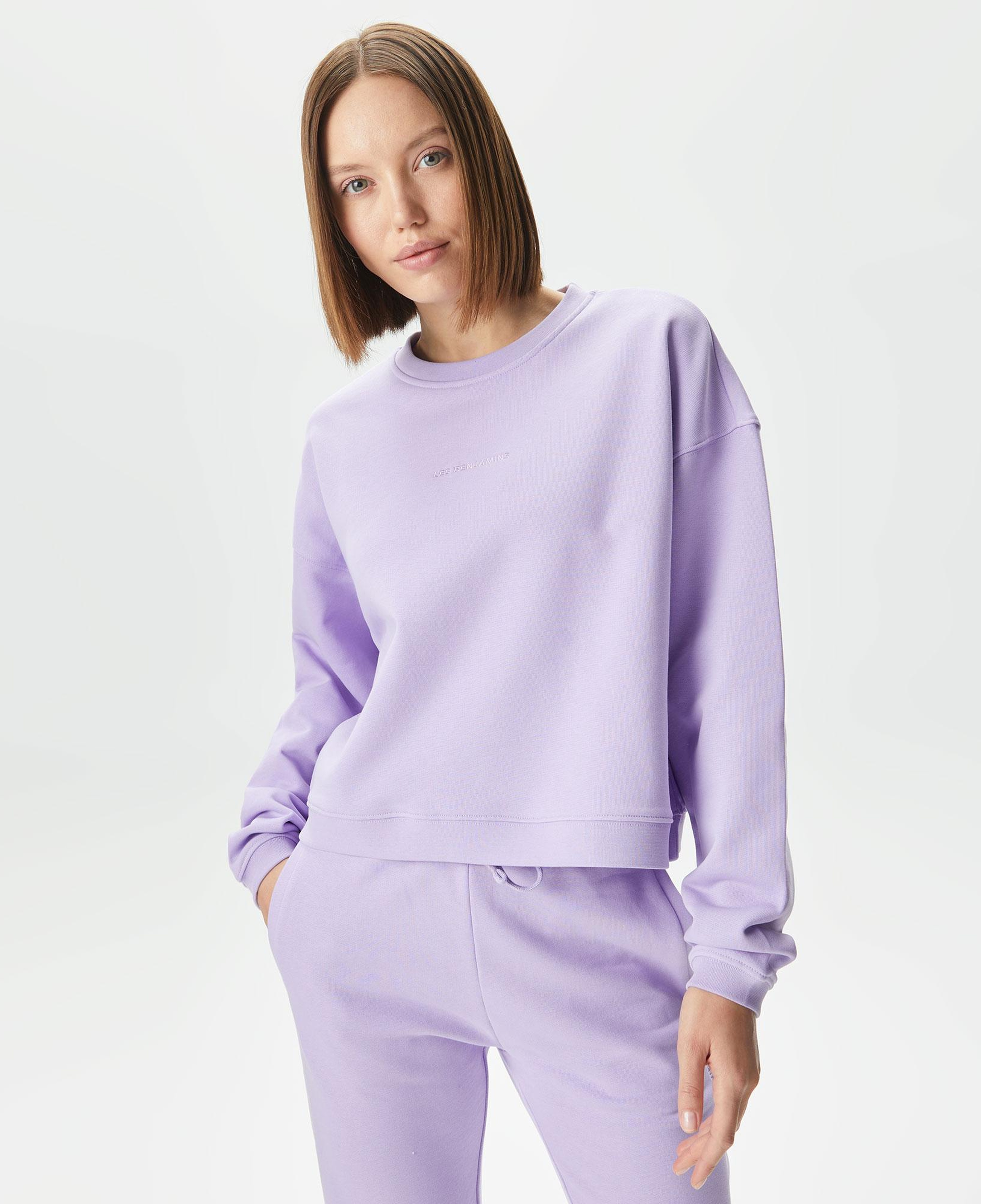 Les Benjamins Essential 303 Kadın Mor Sweatshirt