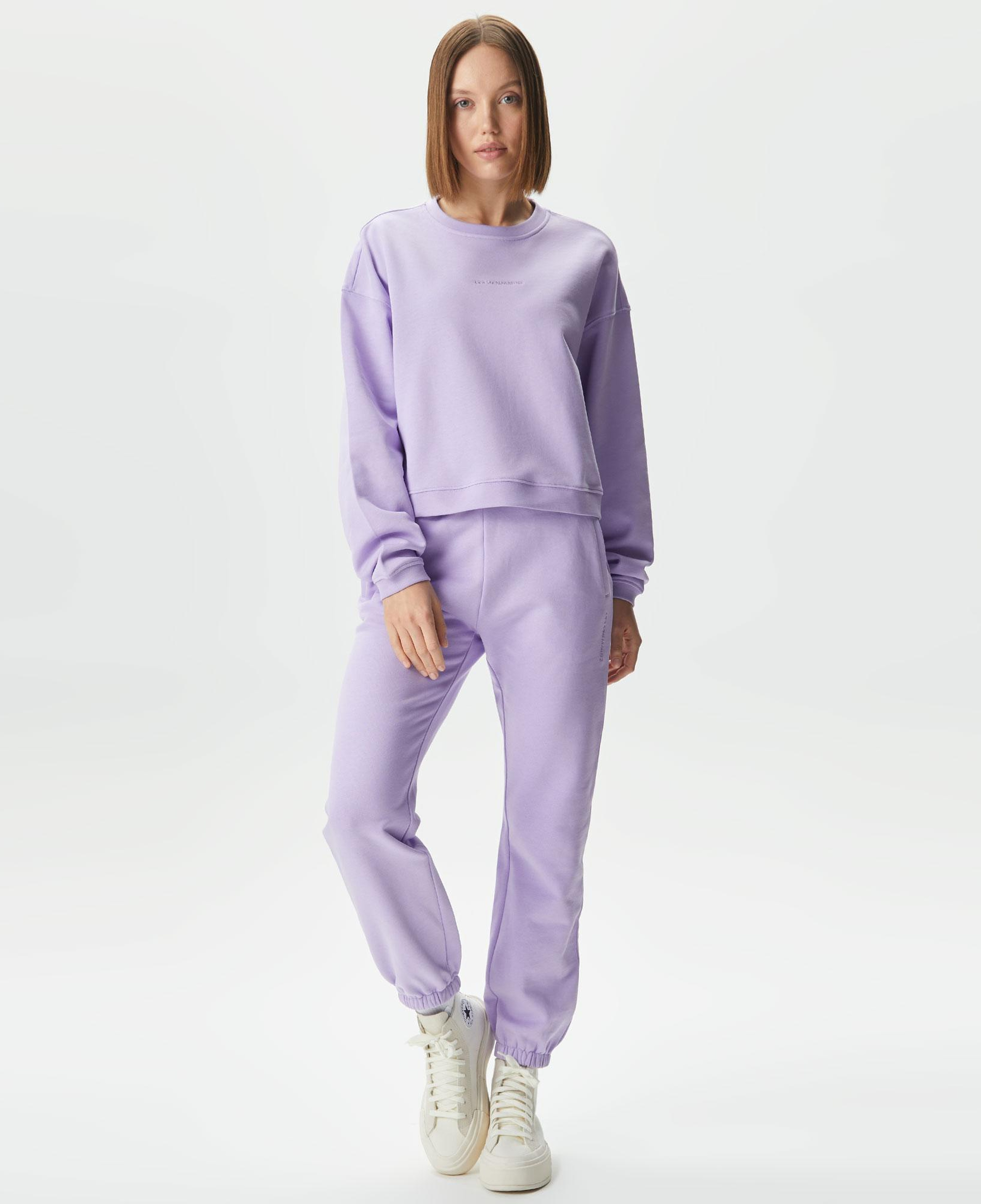 Les Benjamins Essential 303 Kadın Mor Sweatshirt