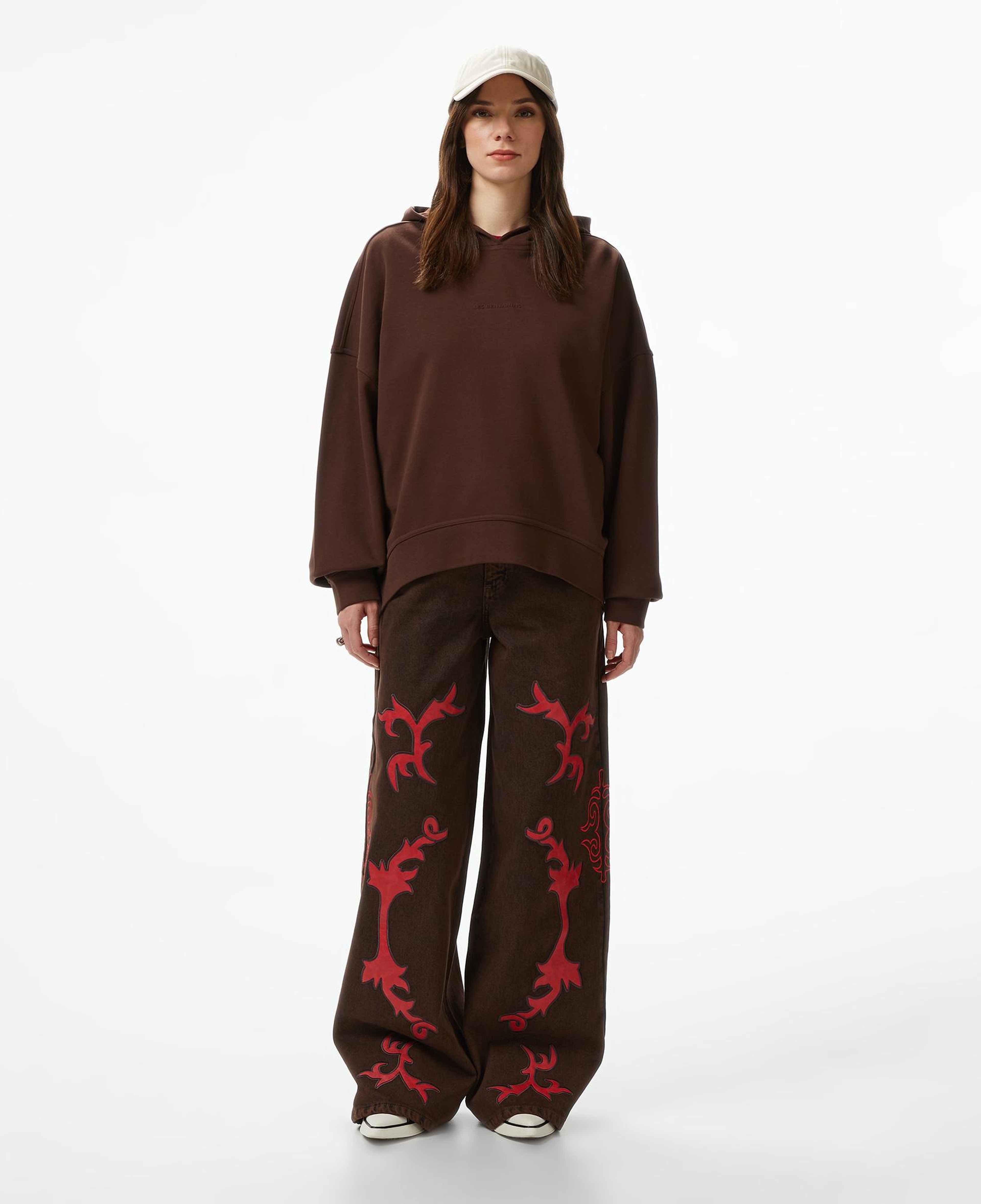 Les Benjamins Regular Fit Kadın Kahverengi Sweatshirt