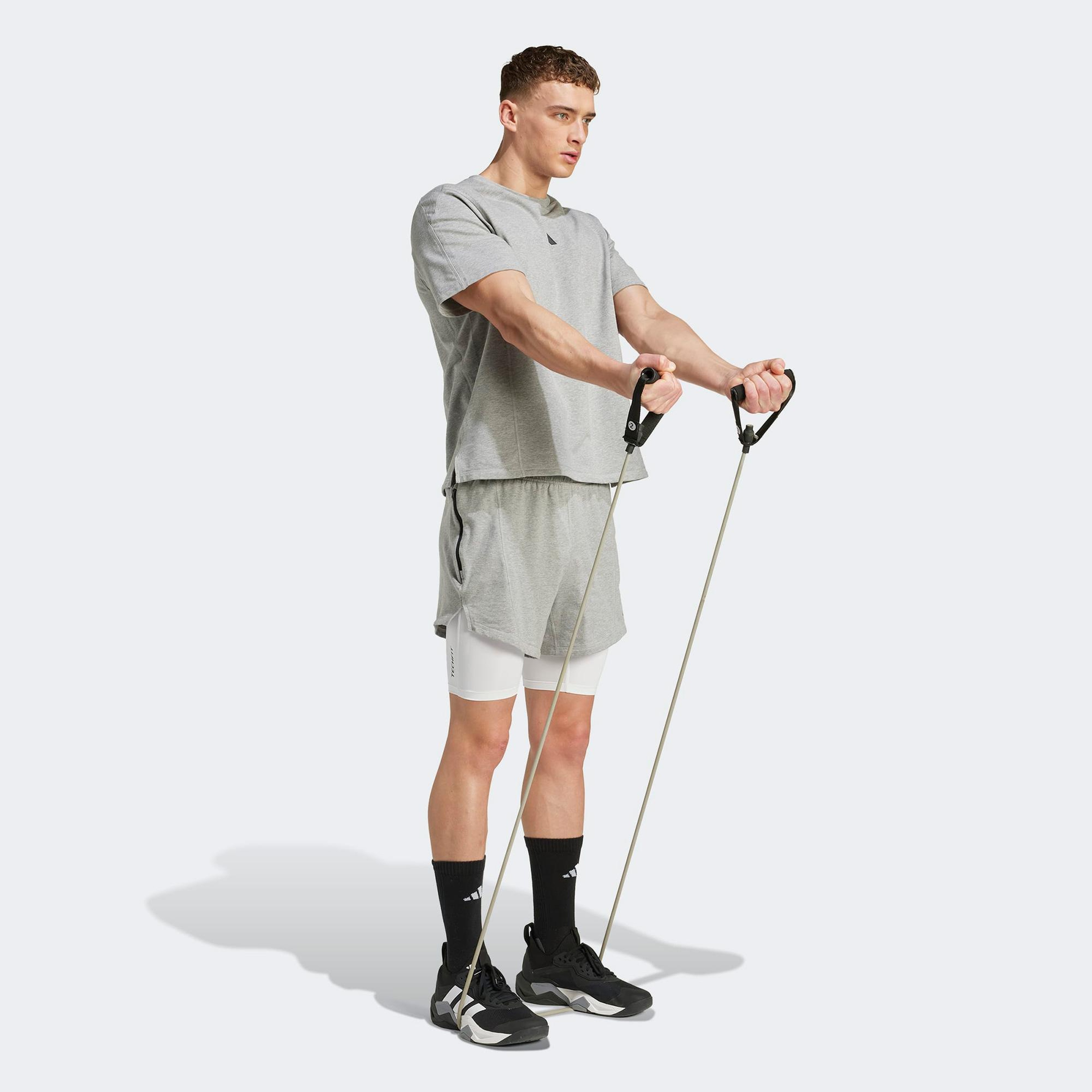 adidas D4T X Erkek Gri Antrenman Şortu