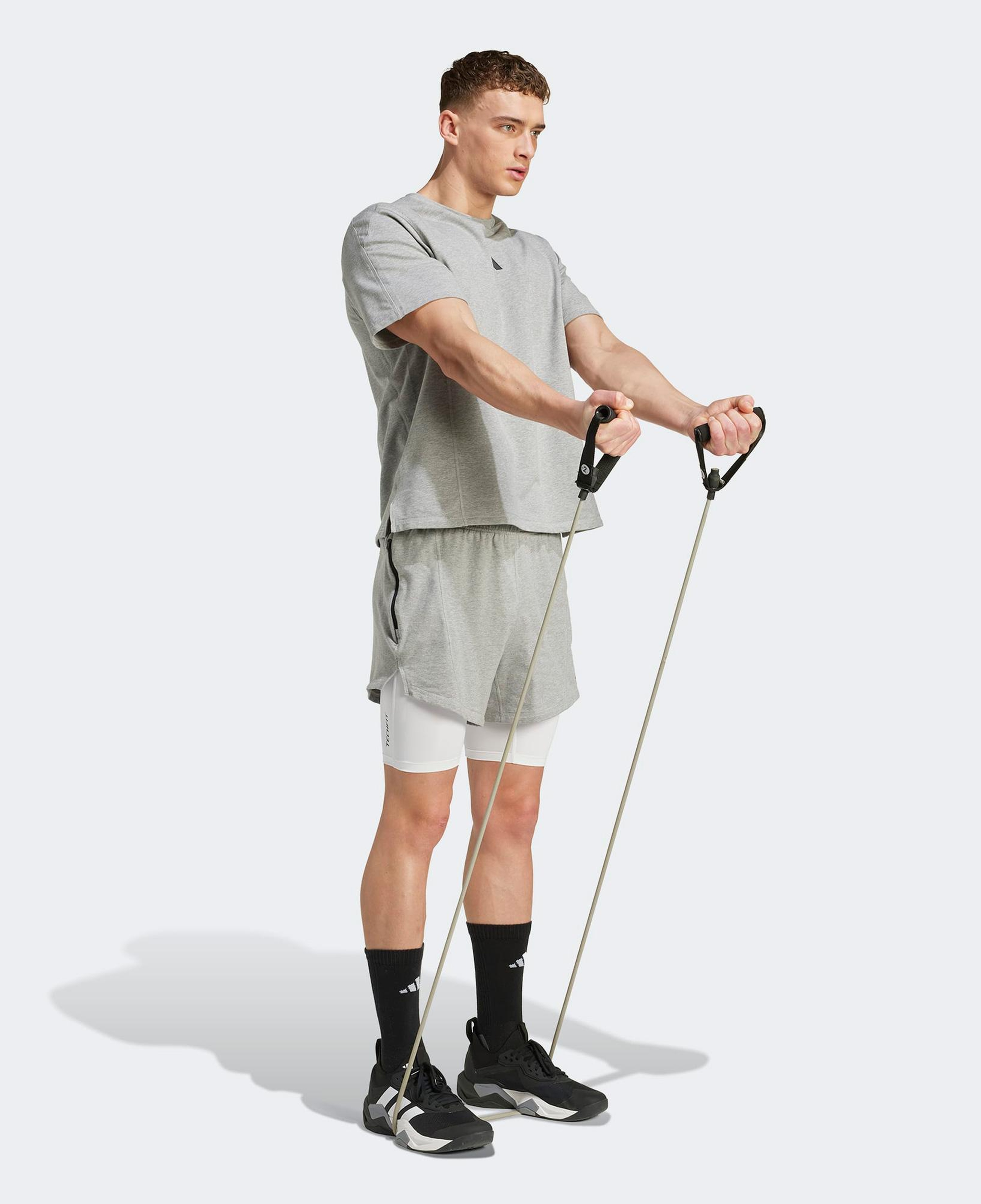 adidas D4T X Erkek Gri Antrenman Şortu