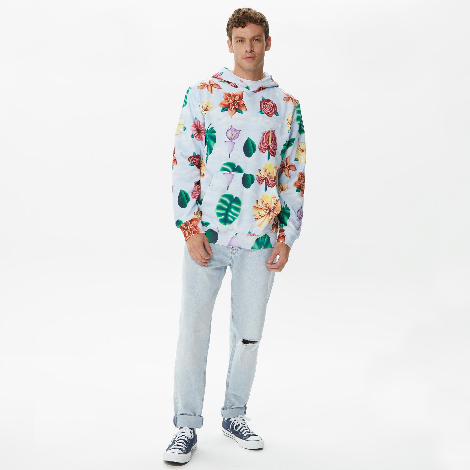 The Hundreds Flourish Erkek Mavi Hoodie