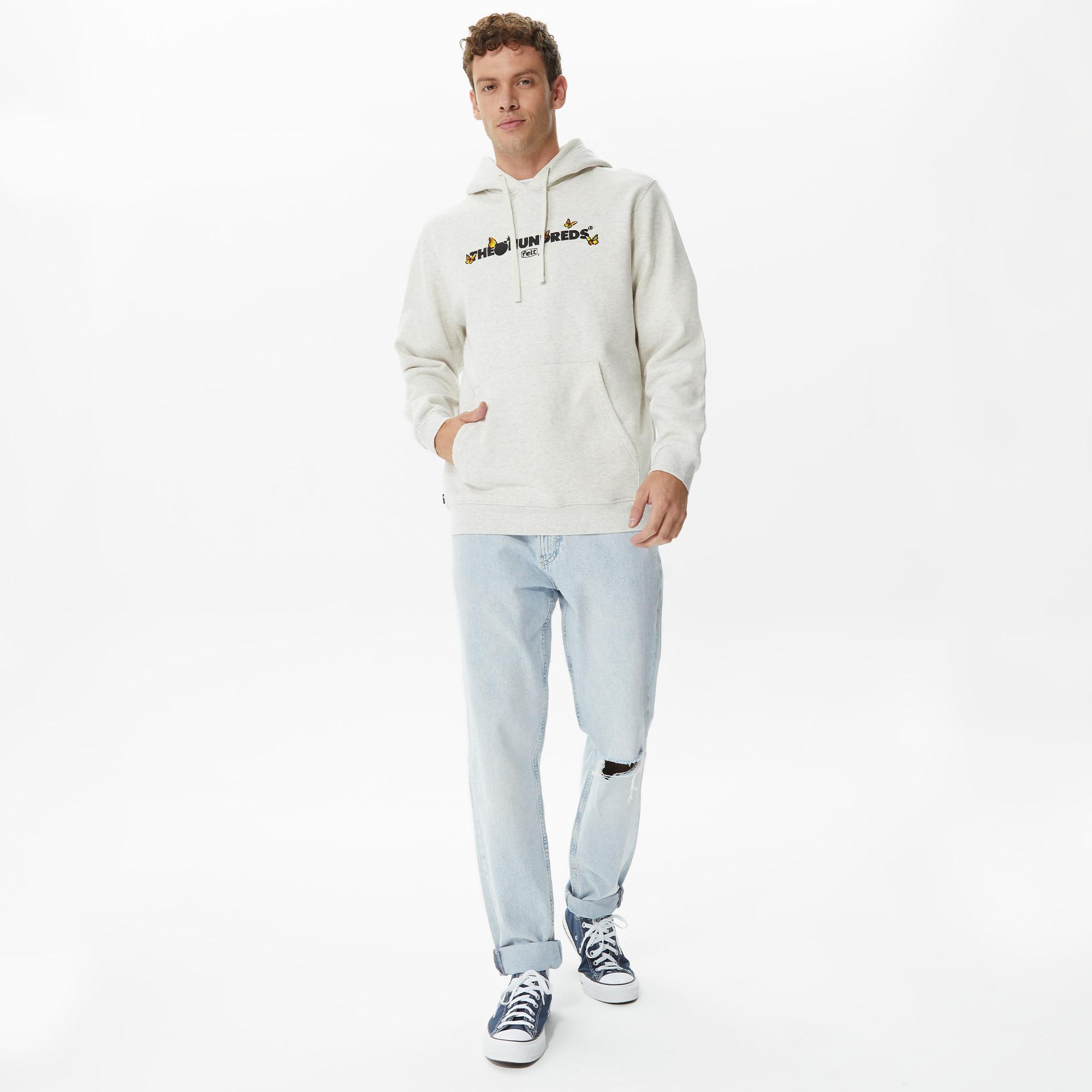 The Hundreds Butterfly Adam Erkek Gri Hoodie