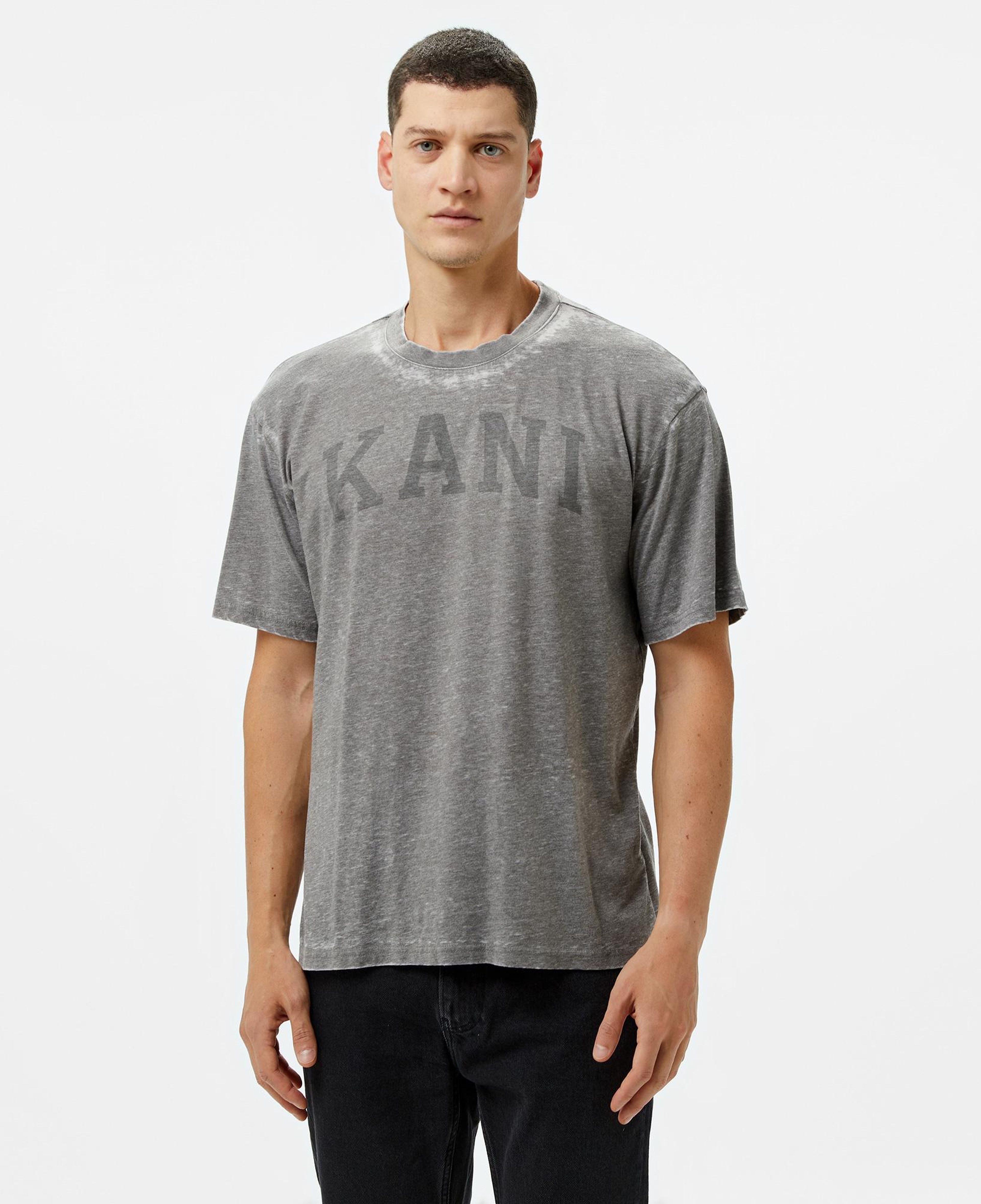 Karl Kani Serif Burnout Erkek Gri T-Shirt