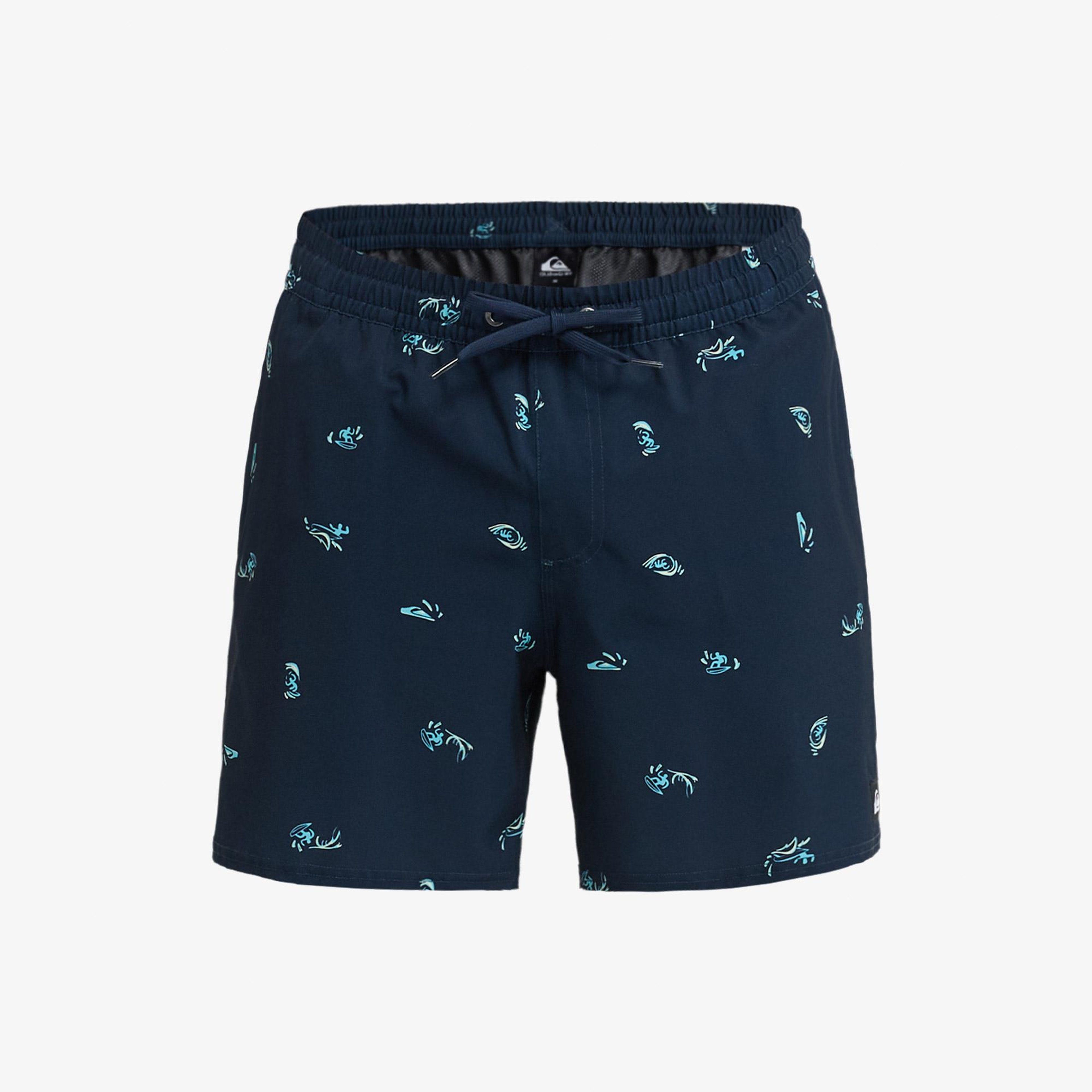 Quiksilver Stretch Printed Erkek Lacivert Deniz Şortu