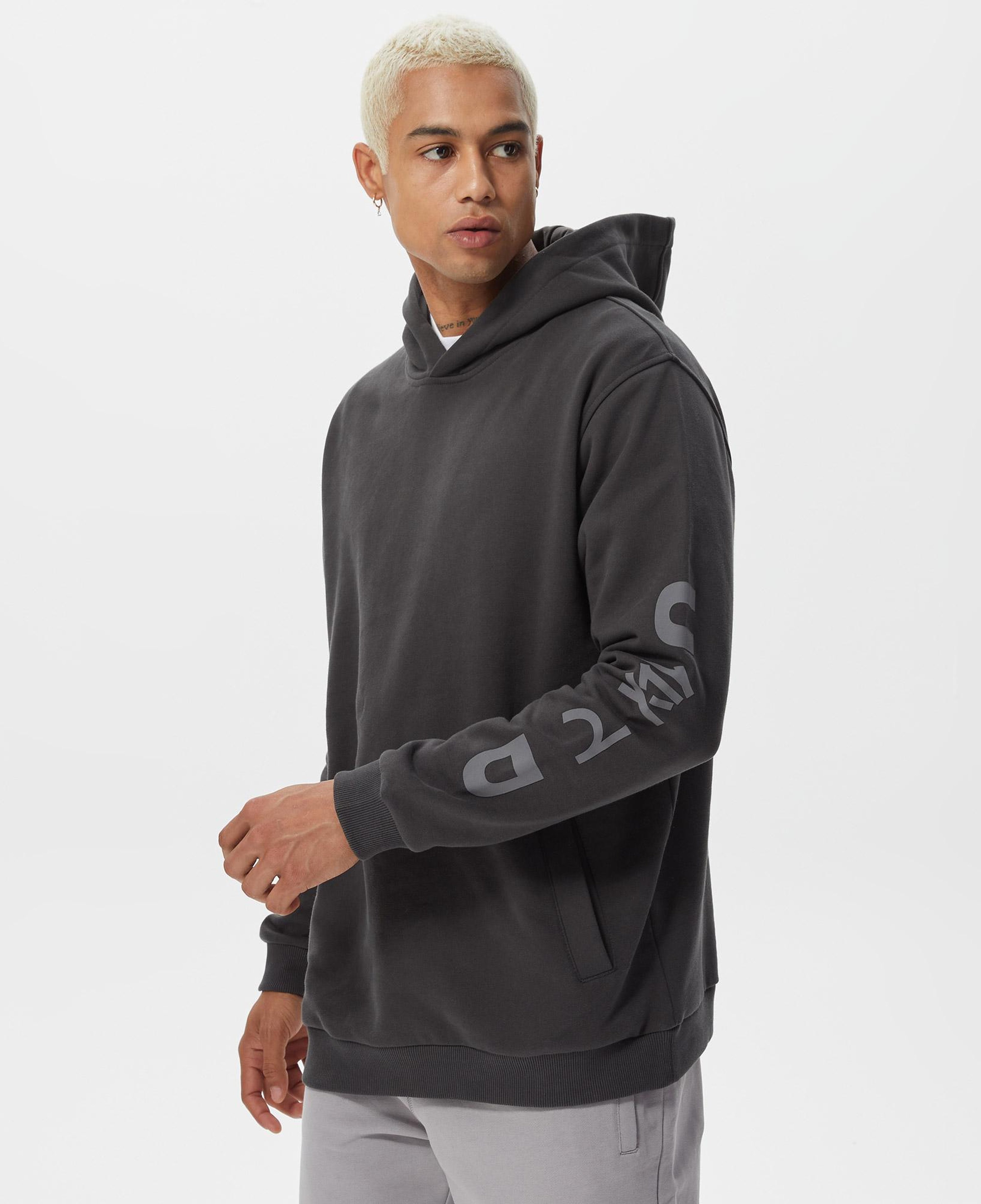 UNITED4 Classic Erkek Gri Hoodie