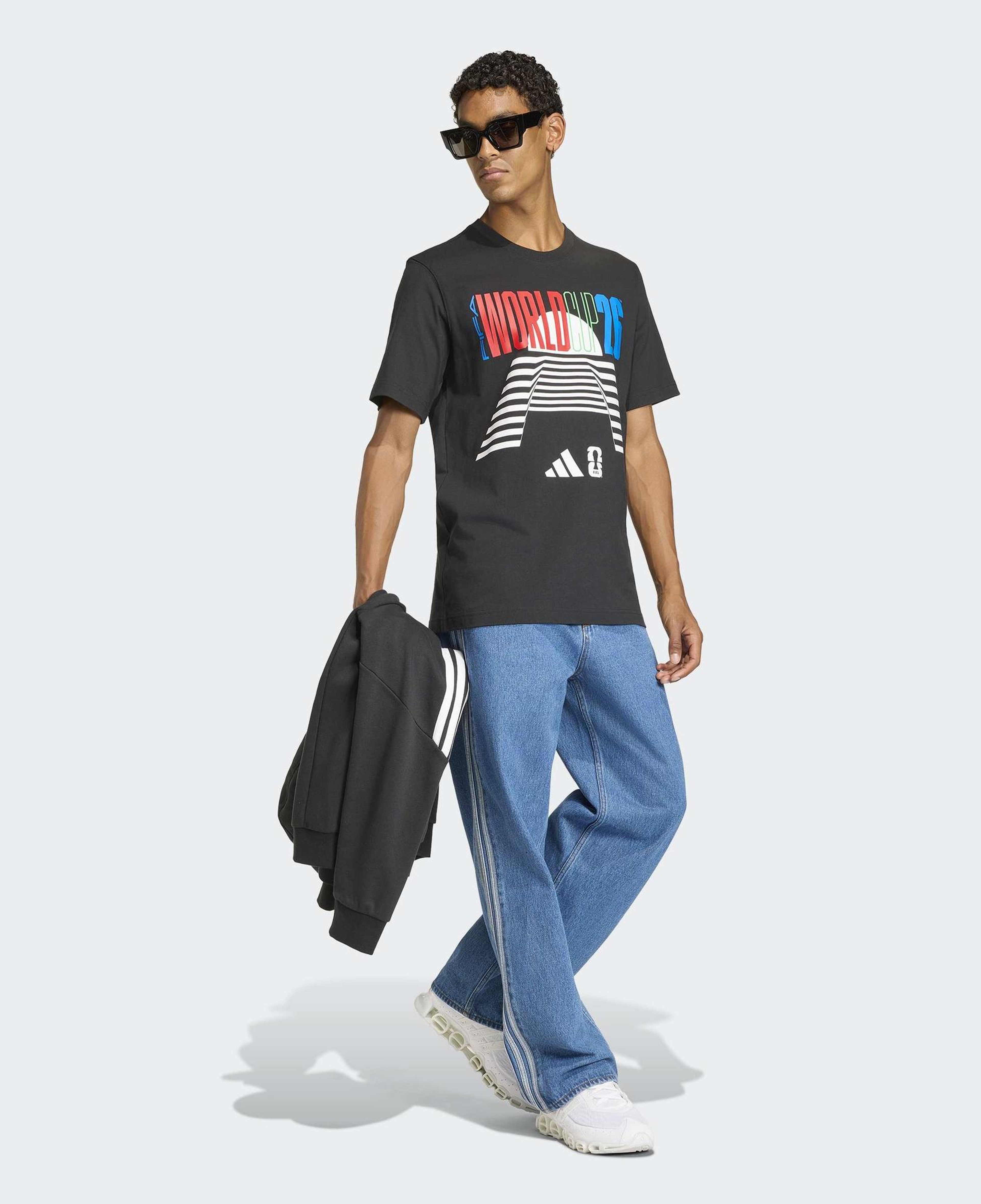 adidas World Cup Tour Erkek Siyah T-Shirt