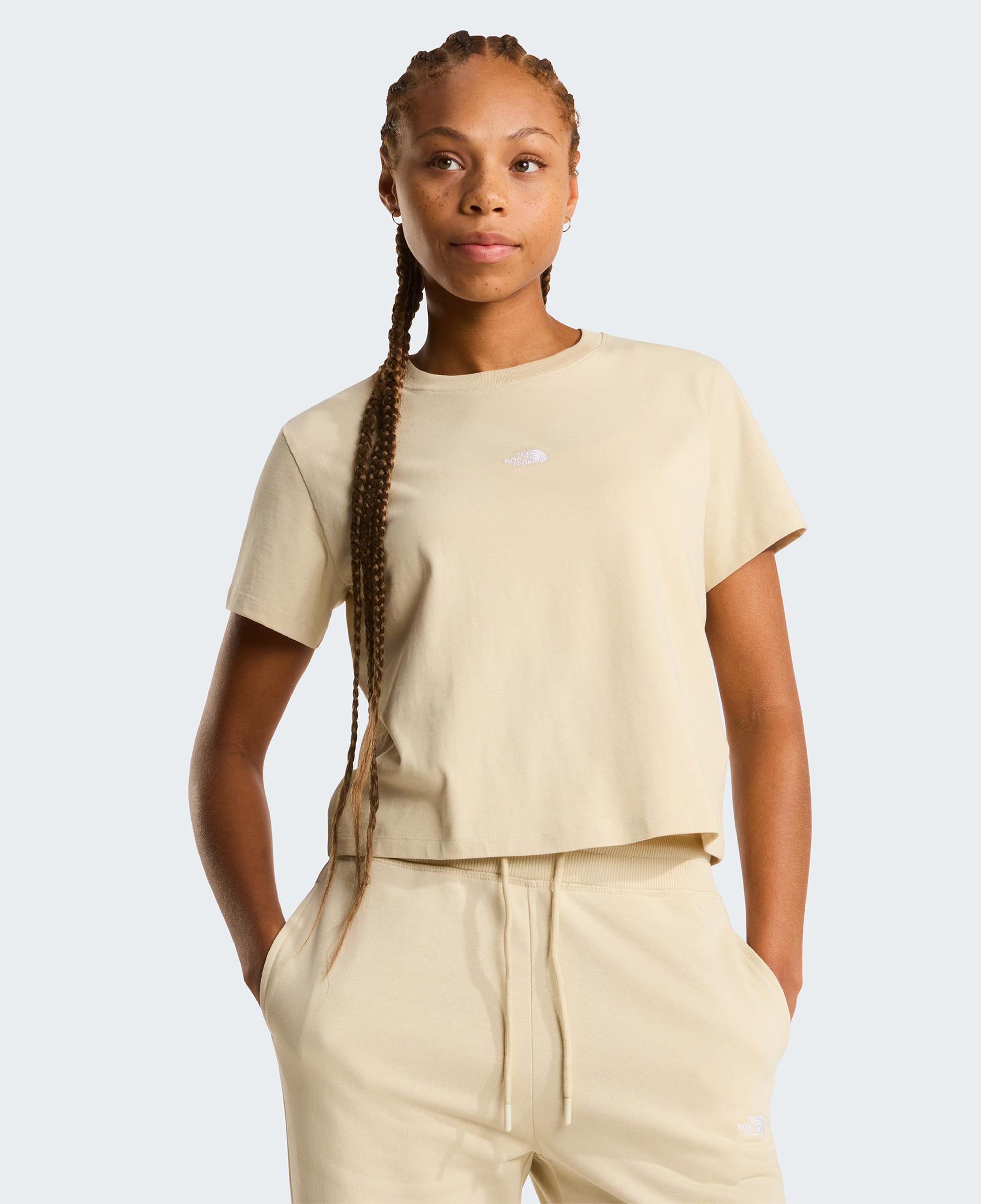 The North Face Essential Light Wide Leg Kadın Krem T-Shirt
