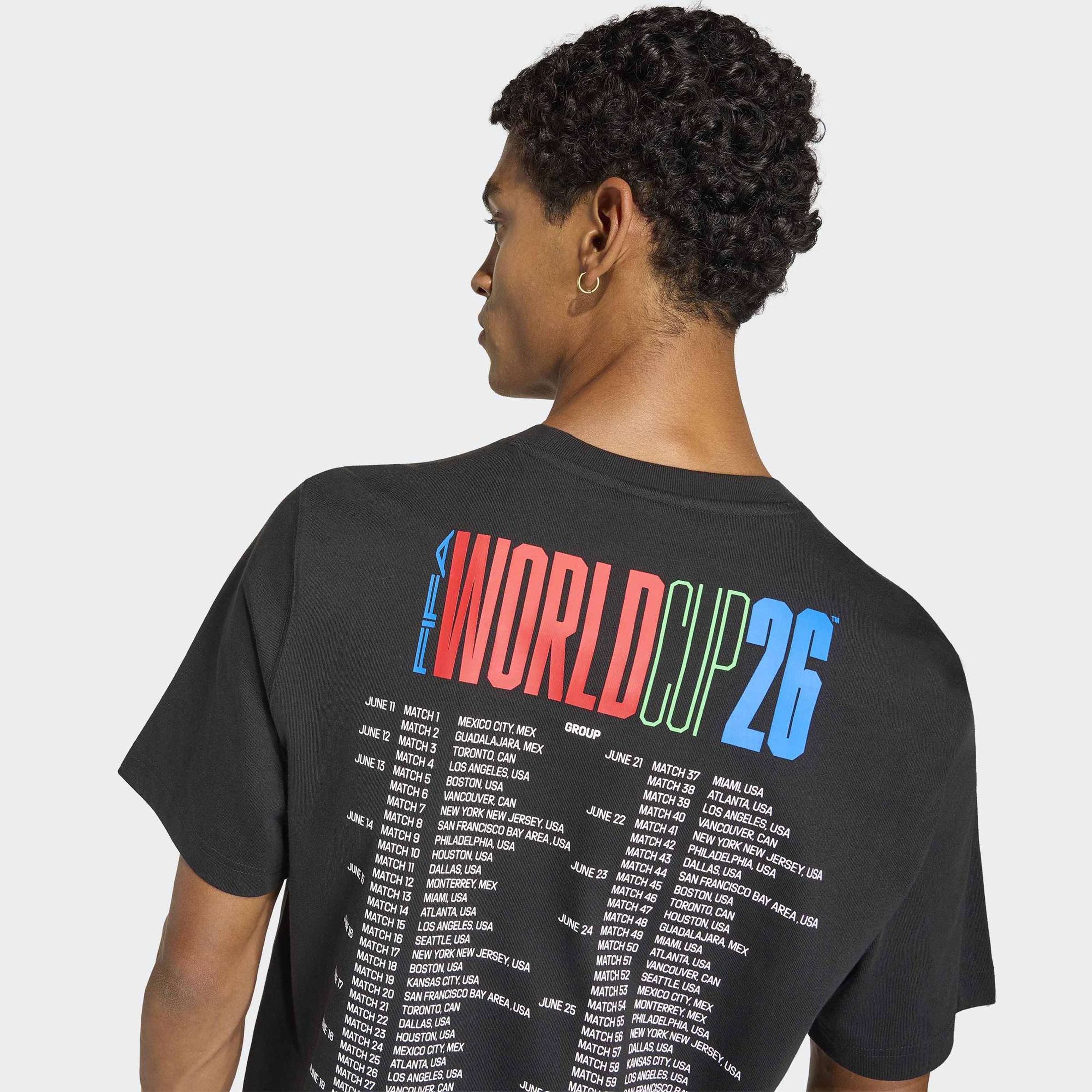 adidas World Cup Tour Erkek Siyah T-Shirt