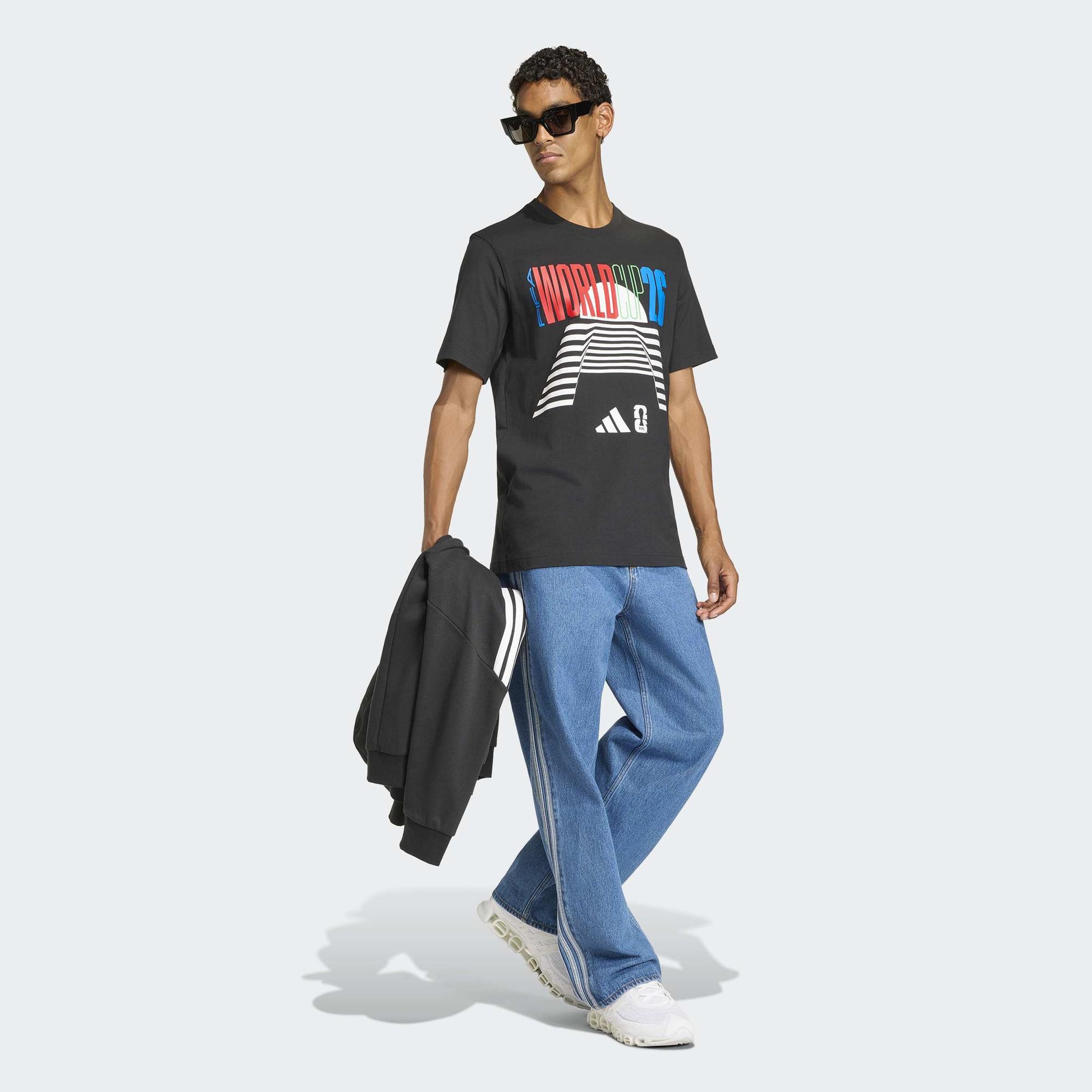 adidas World Cup Tour Erkek Siyah T-Shirt
