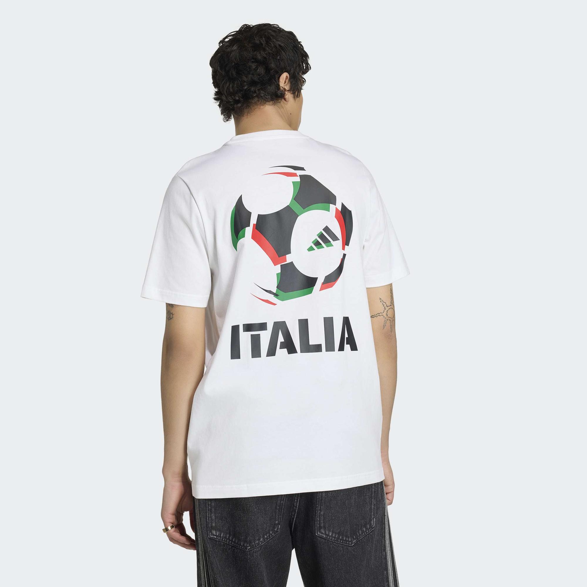 adidas İtalya Etrusco Graphic Erkek Beyaz T-Shirt