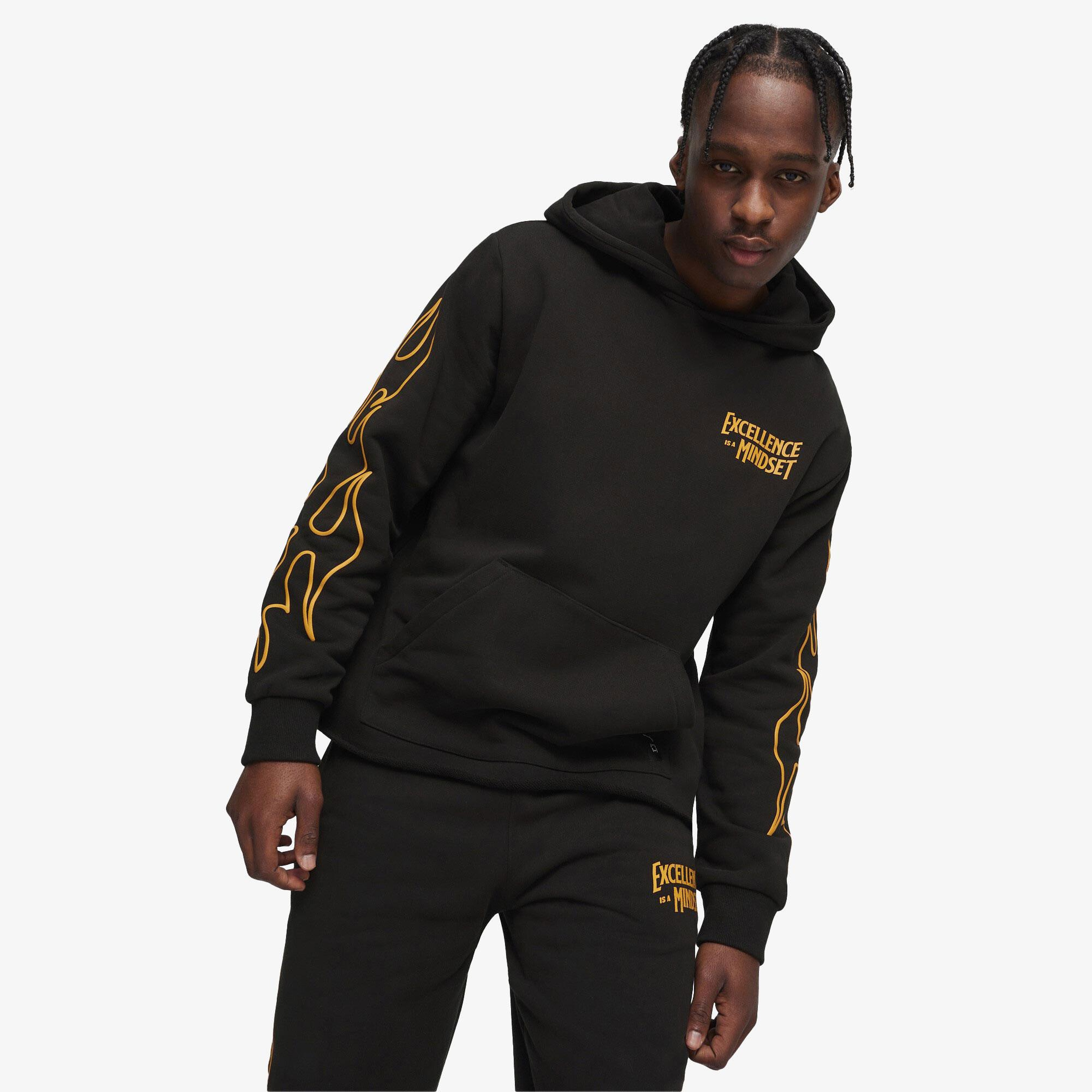 Puma Caution Erkek Siyah Hoodie