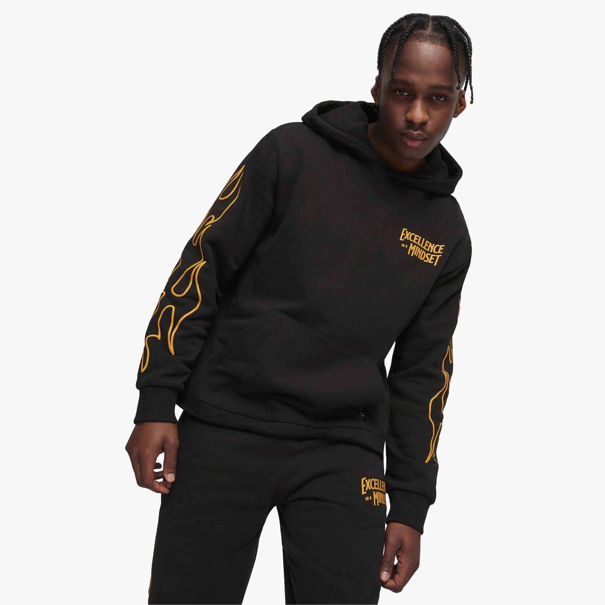 Puma Caution Erkek Siyah Hoodie