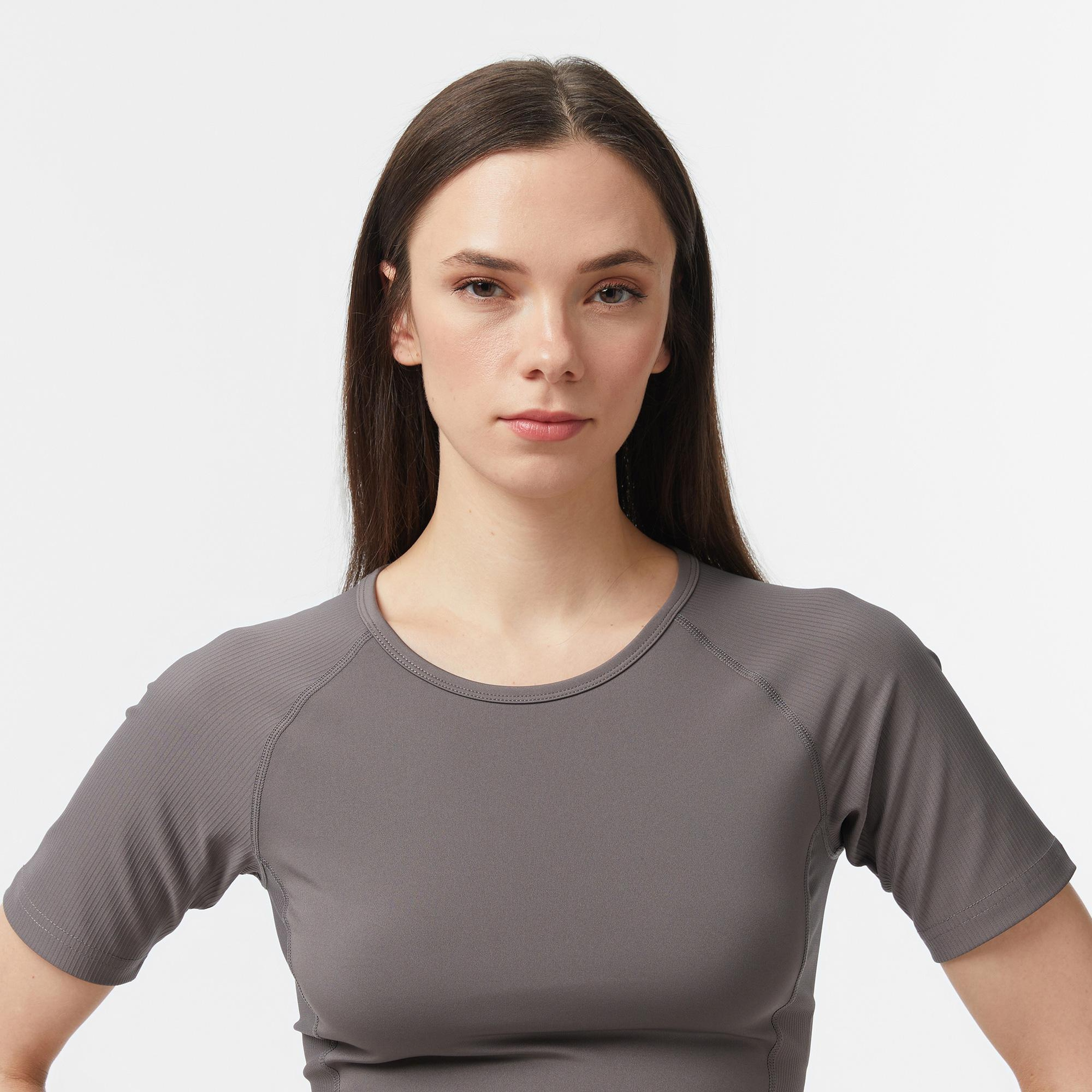 Energetics Olene II SS  Kadın Gri Antrenman T-Shirt