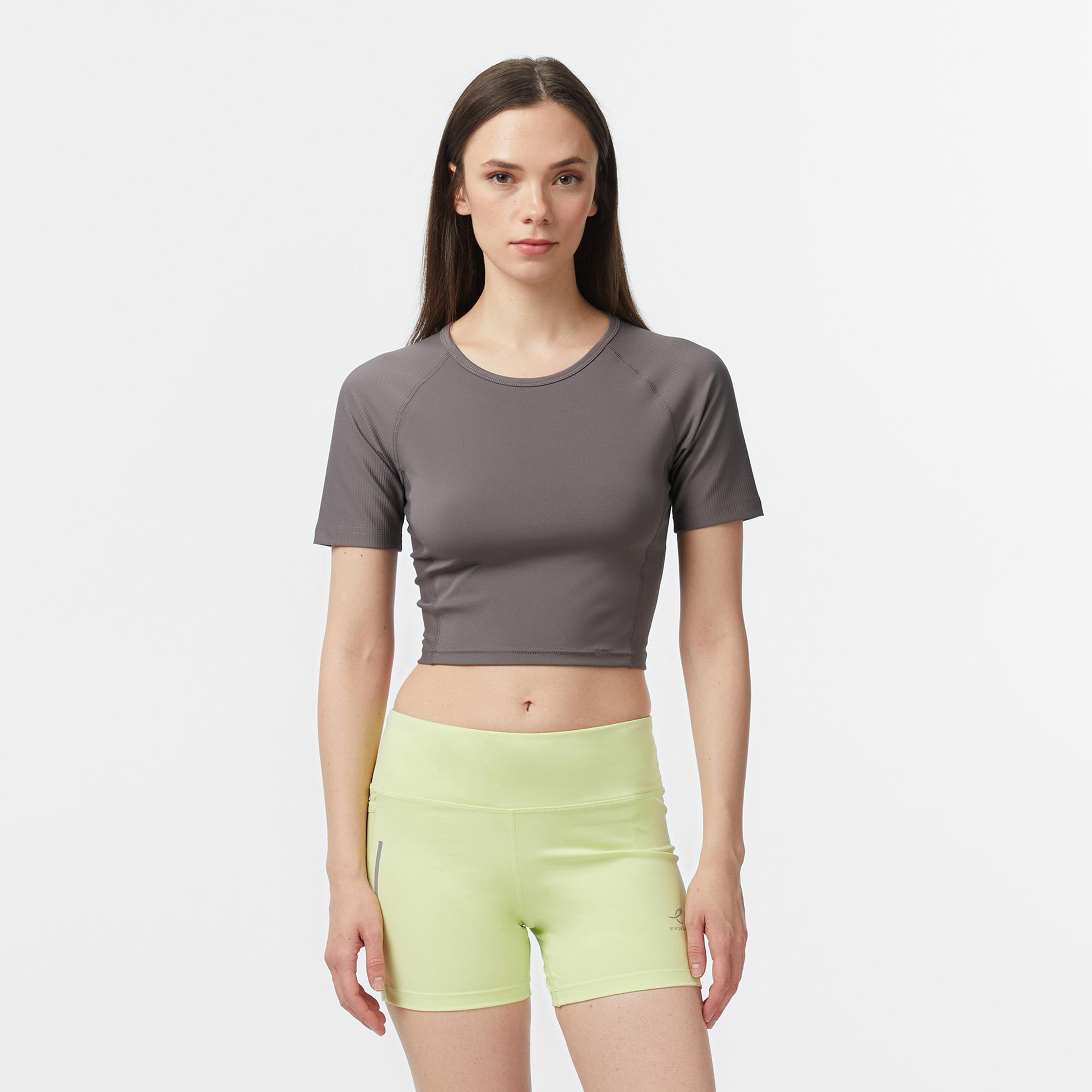 Energetics Olene II SS  Kadın Gri Antrenman T-Shirt