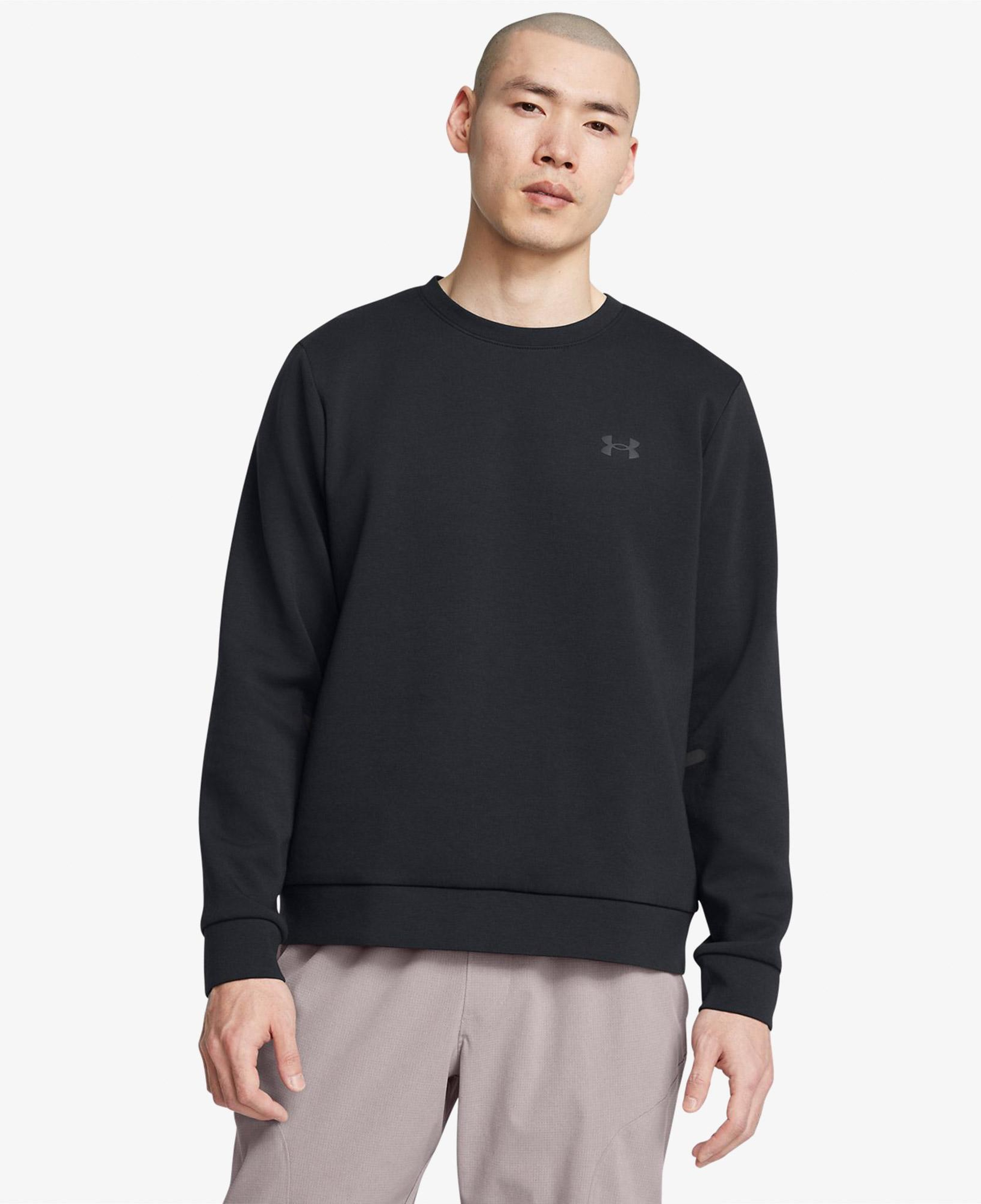 Under Armour Unstoppable Flc Crew Eu Erkek Siyah Sweatshirt