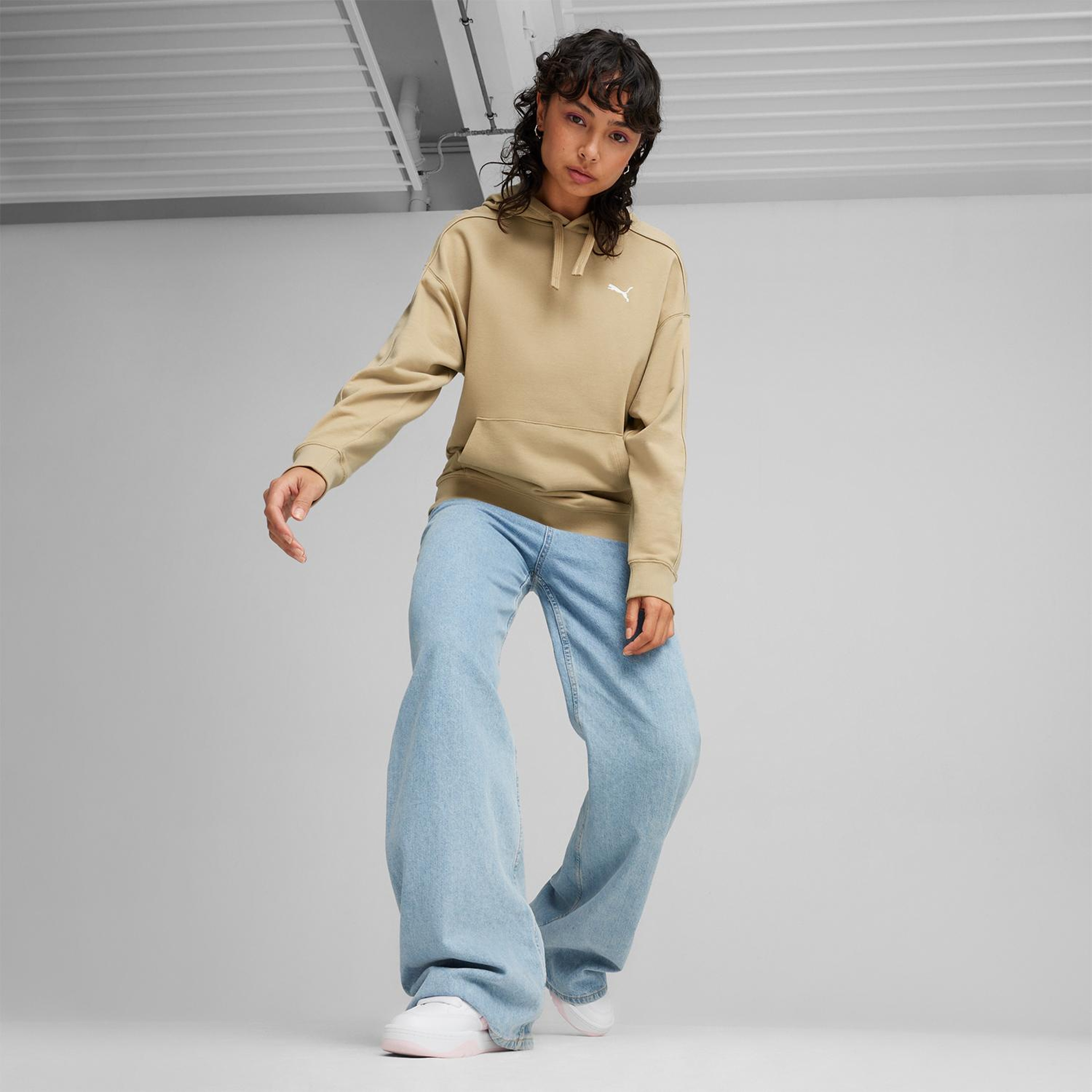 Puma Her Hoodie Tr Kadın Bej Sweat